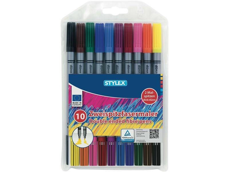 STYLEX Zweispitz - Fasermalstifte, 10 Stück von Spielzeughafen