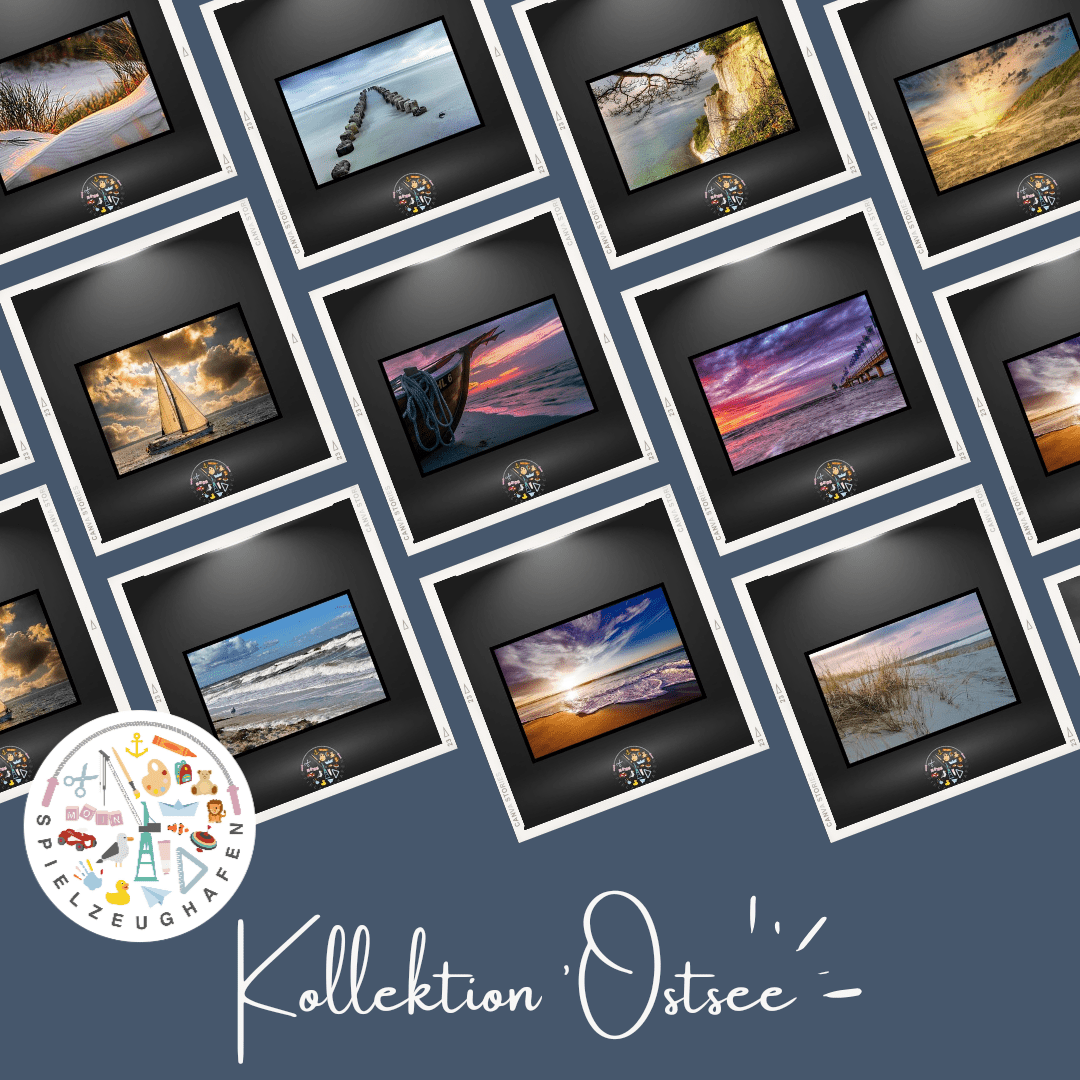 Kollektion 'Ostsee'  - Bilder von der Ostsee mit eckigen Steinen - Spielzeughafen