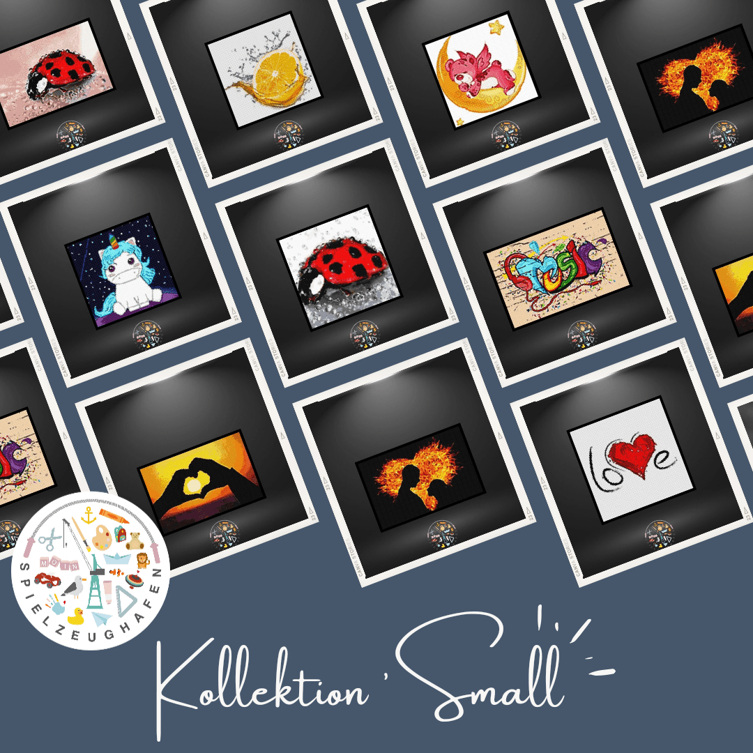 Kollektion 'Small' - kleine Bilder mit eckigen Steinen - Spielzeughafen