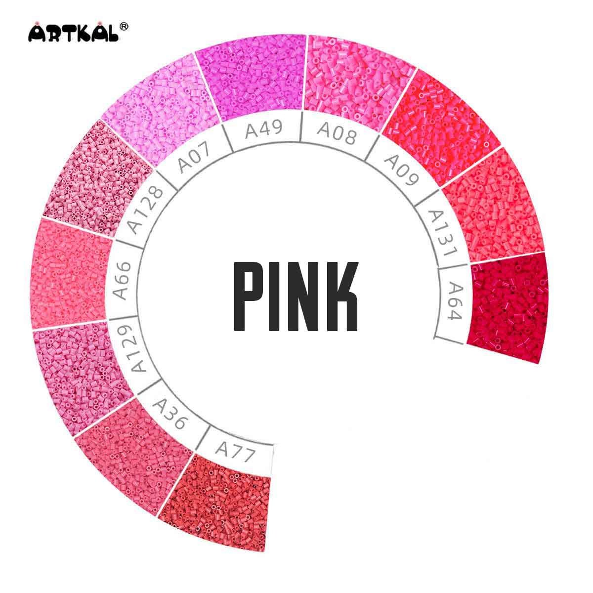 2000 Artkal MINI C 2,6 mm Pinktöne (hart) von Spielzeughafen