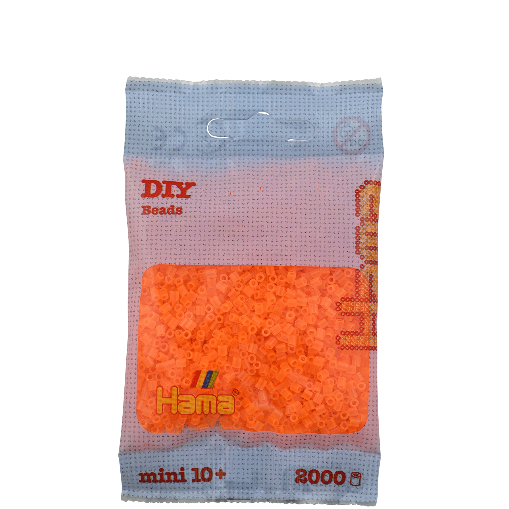 2000 Mini Bügelperlen - Neon - Orange von Spielzeughafen