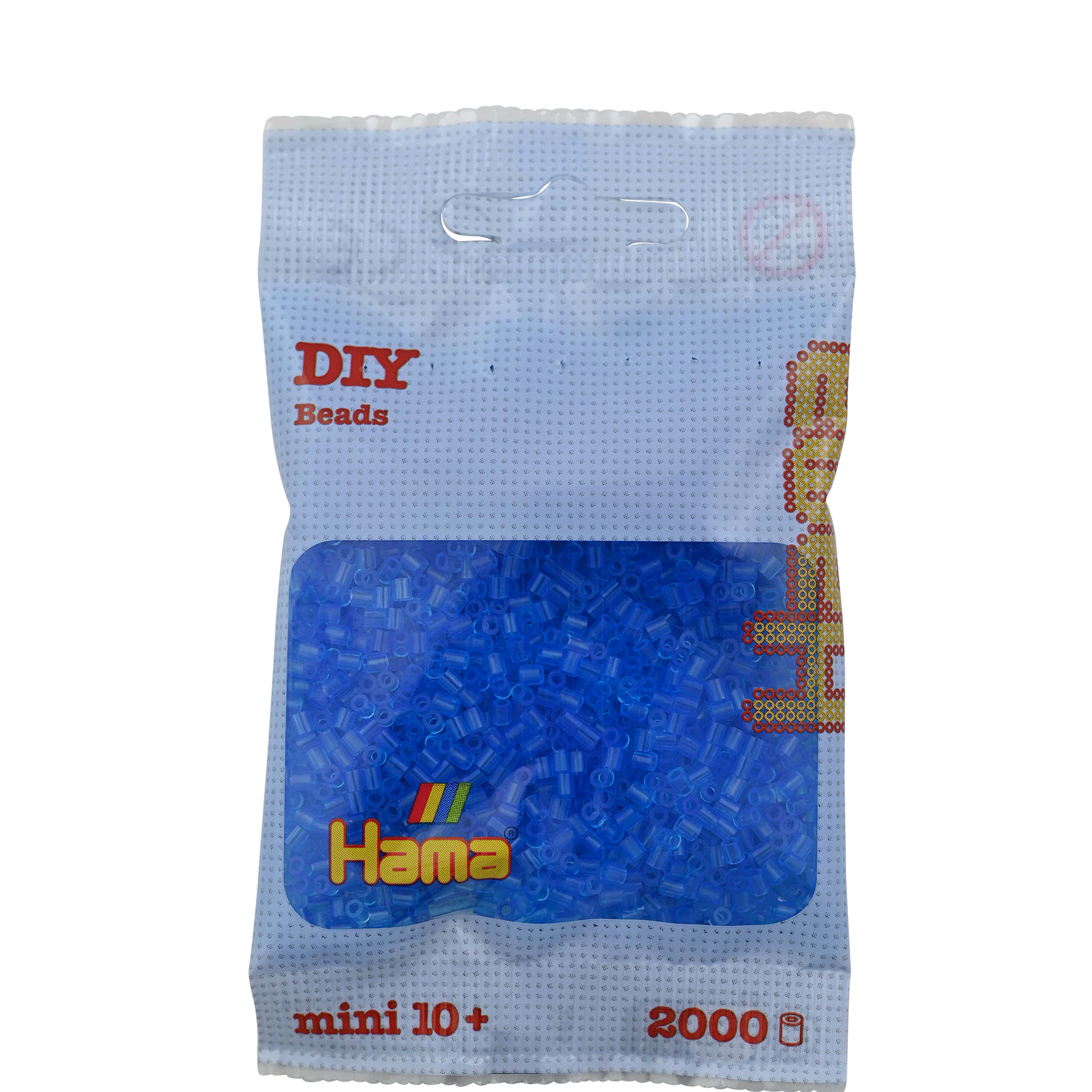 2000 Mini Bügelperlen - Transparent - Blau von Spielzeughafen