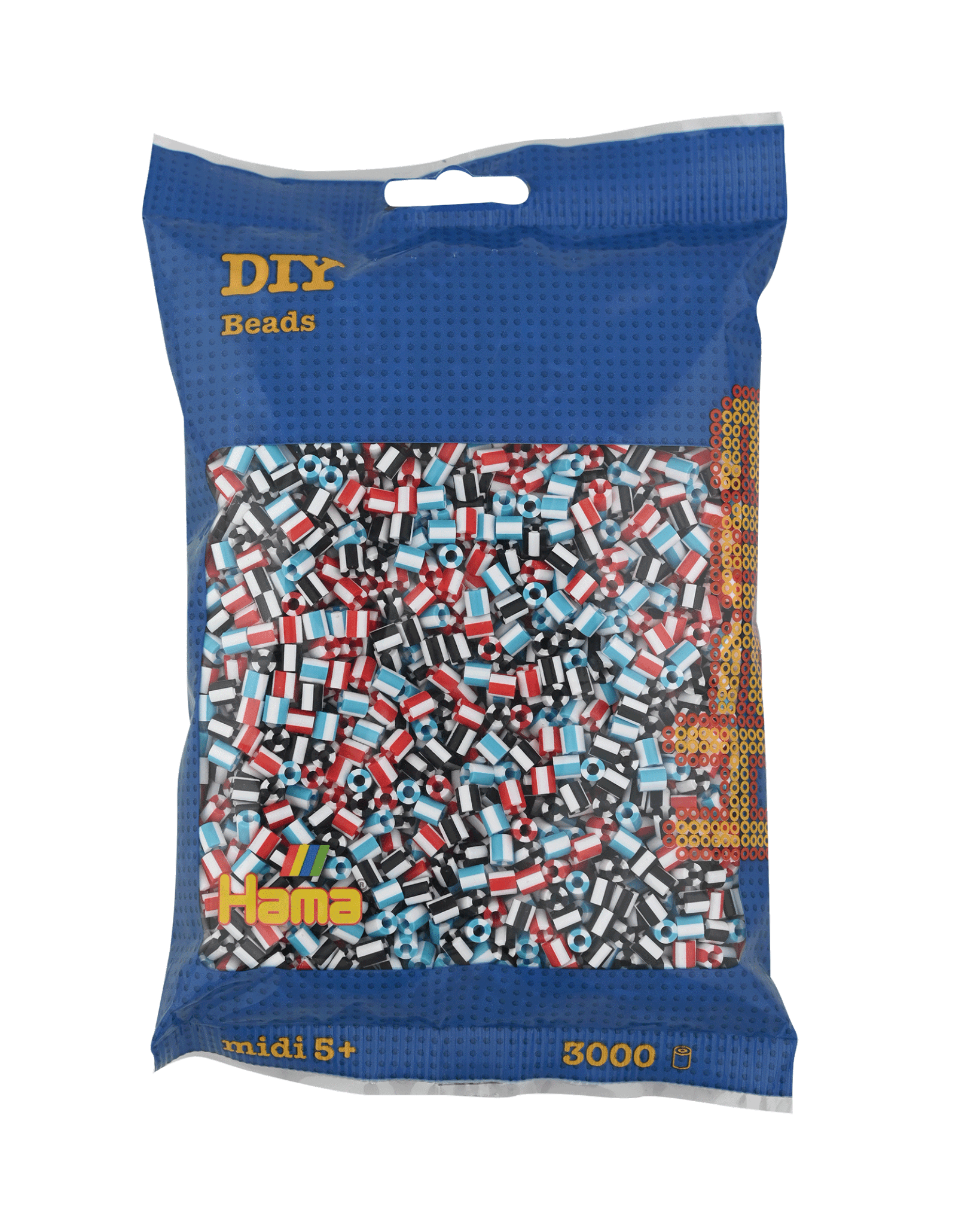 3000 Hama Midi Bügelperlen - Mix 91 gestreift von Spielzeughafen