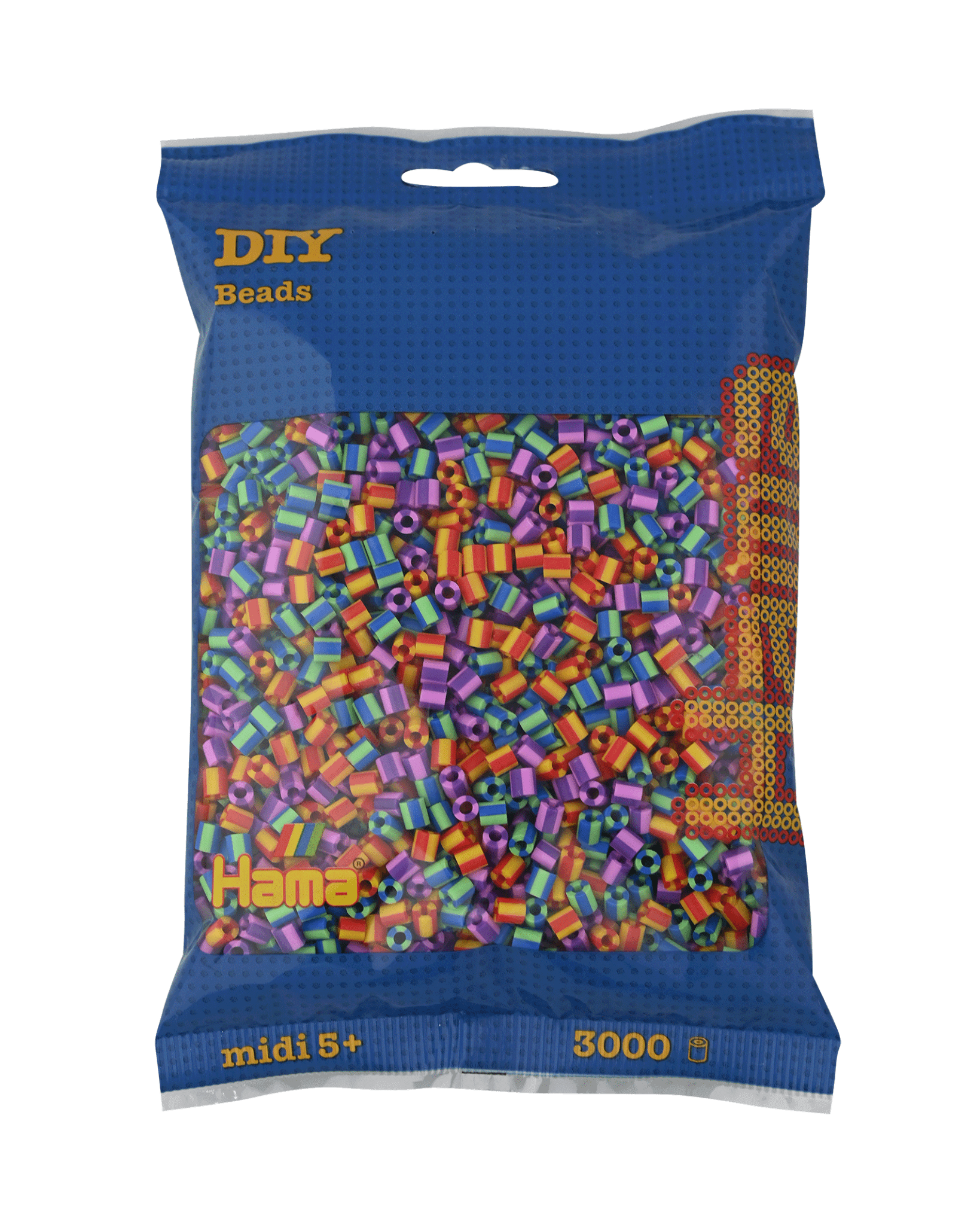 3000 Hama Midi Bügelperlen - Mix 92 gestreift von Spielzeughafen
