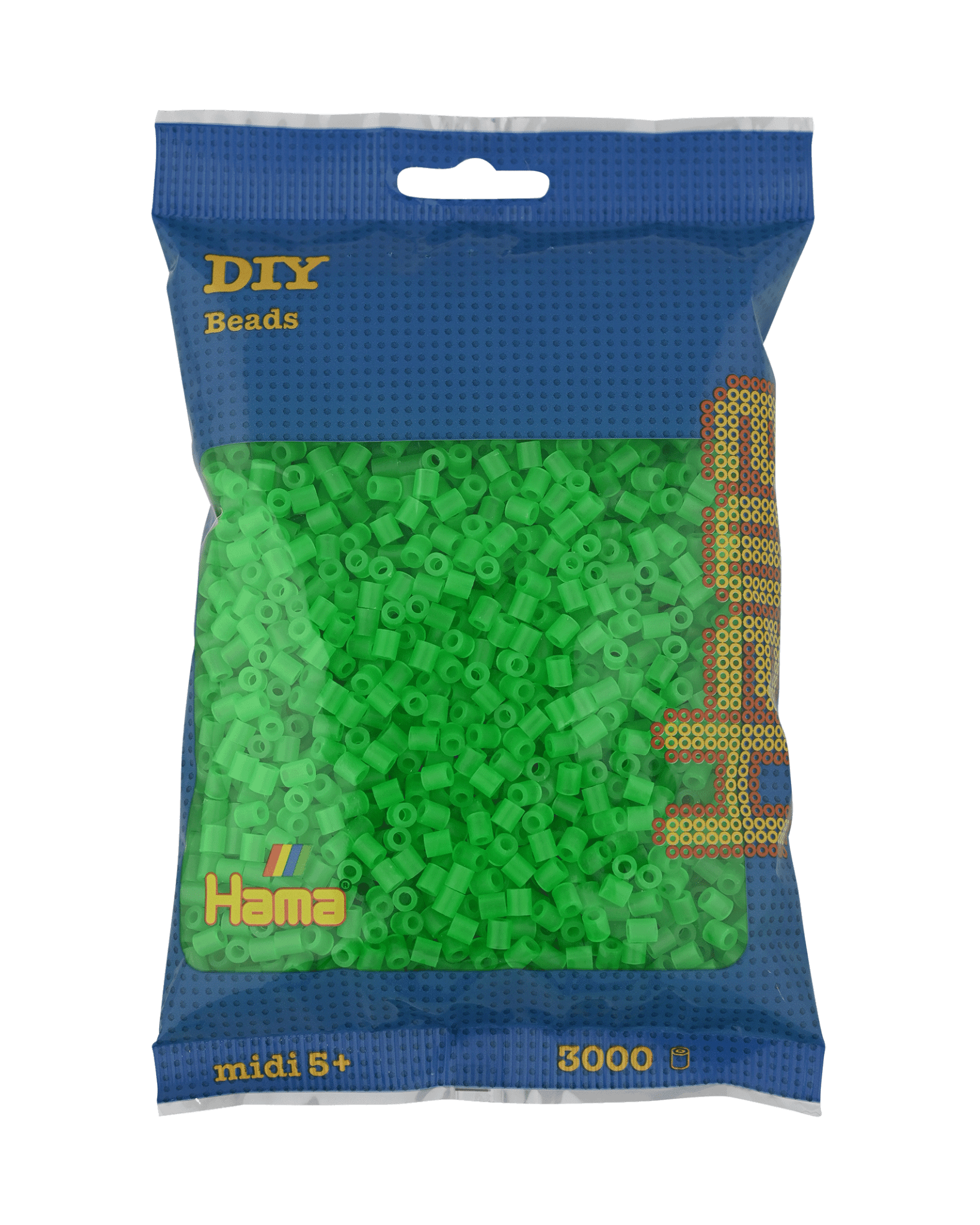 3000 Hama Midi Bügelperlen - Neon - Grün von Spielzeughafen