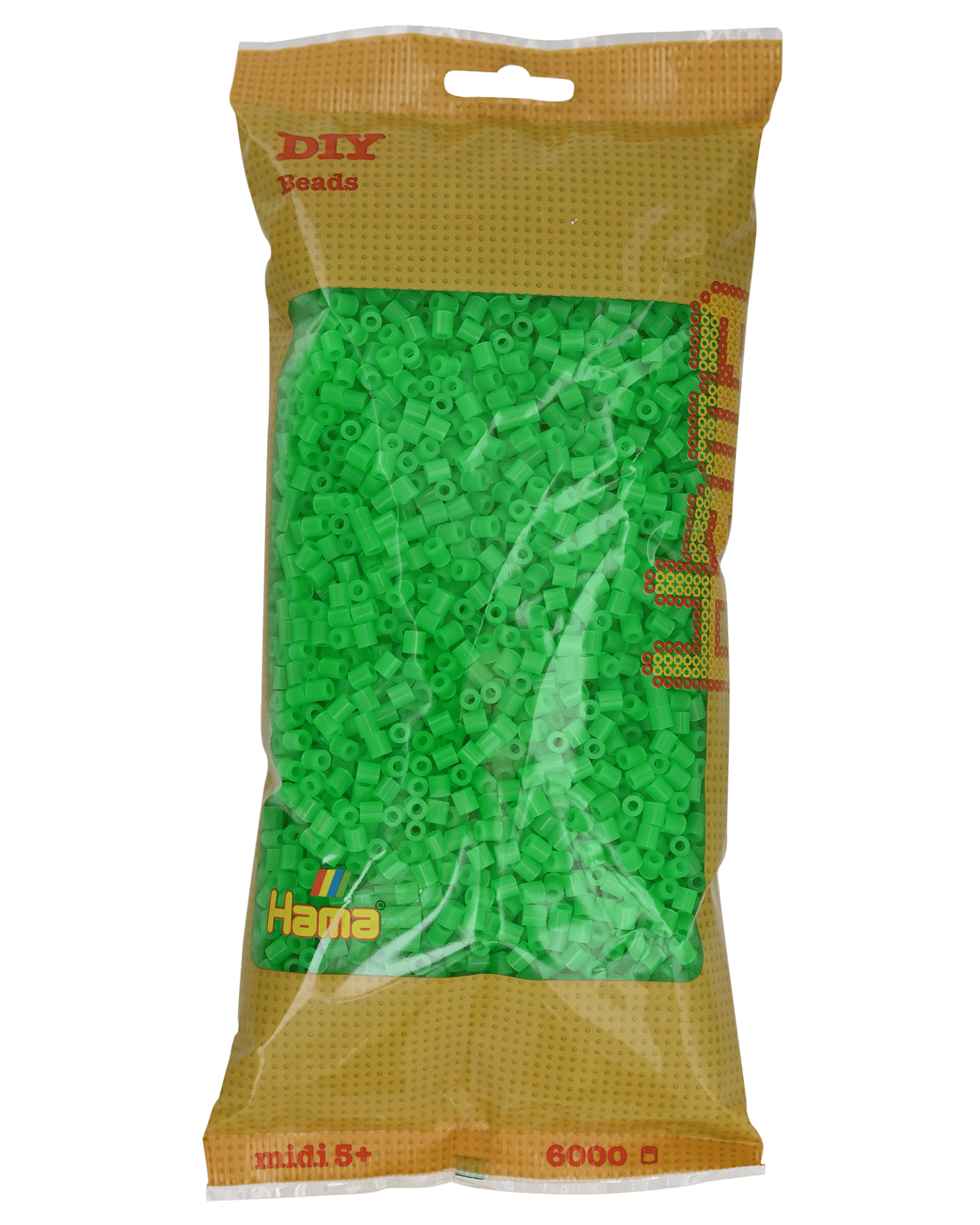 6000 Hama Midi Bügelperlen - Neon - Grün von Spielzeughafen