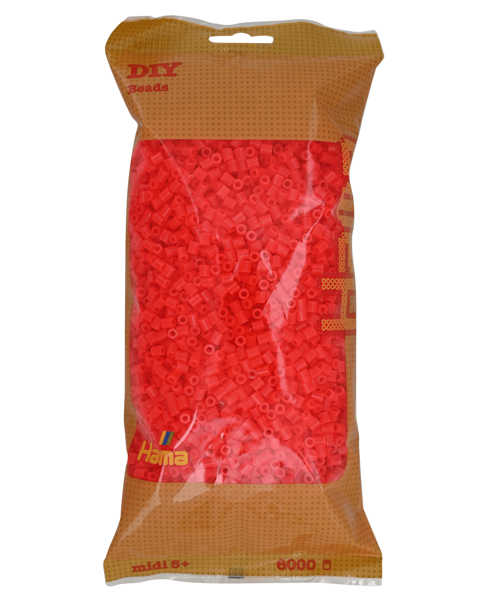 6000 Hama Midi Bügelperlen - Neon - Rot von Spielzeughafen
