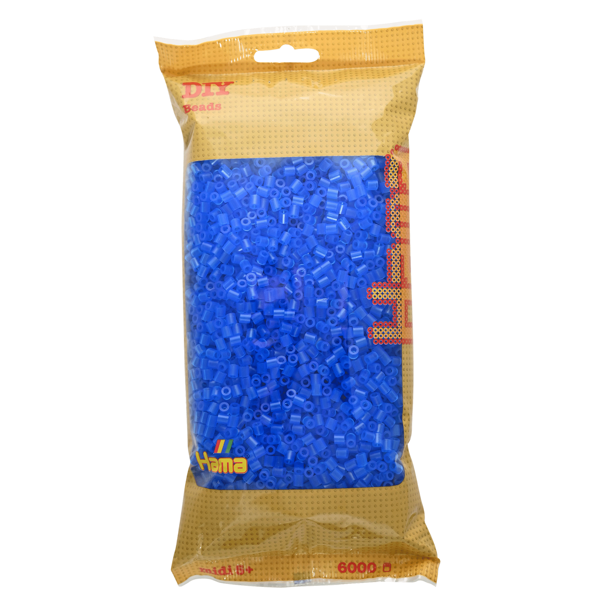 6000 Hama Midi Bügelperlen - Transparent - Blau von Spielzeughafen
