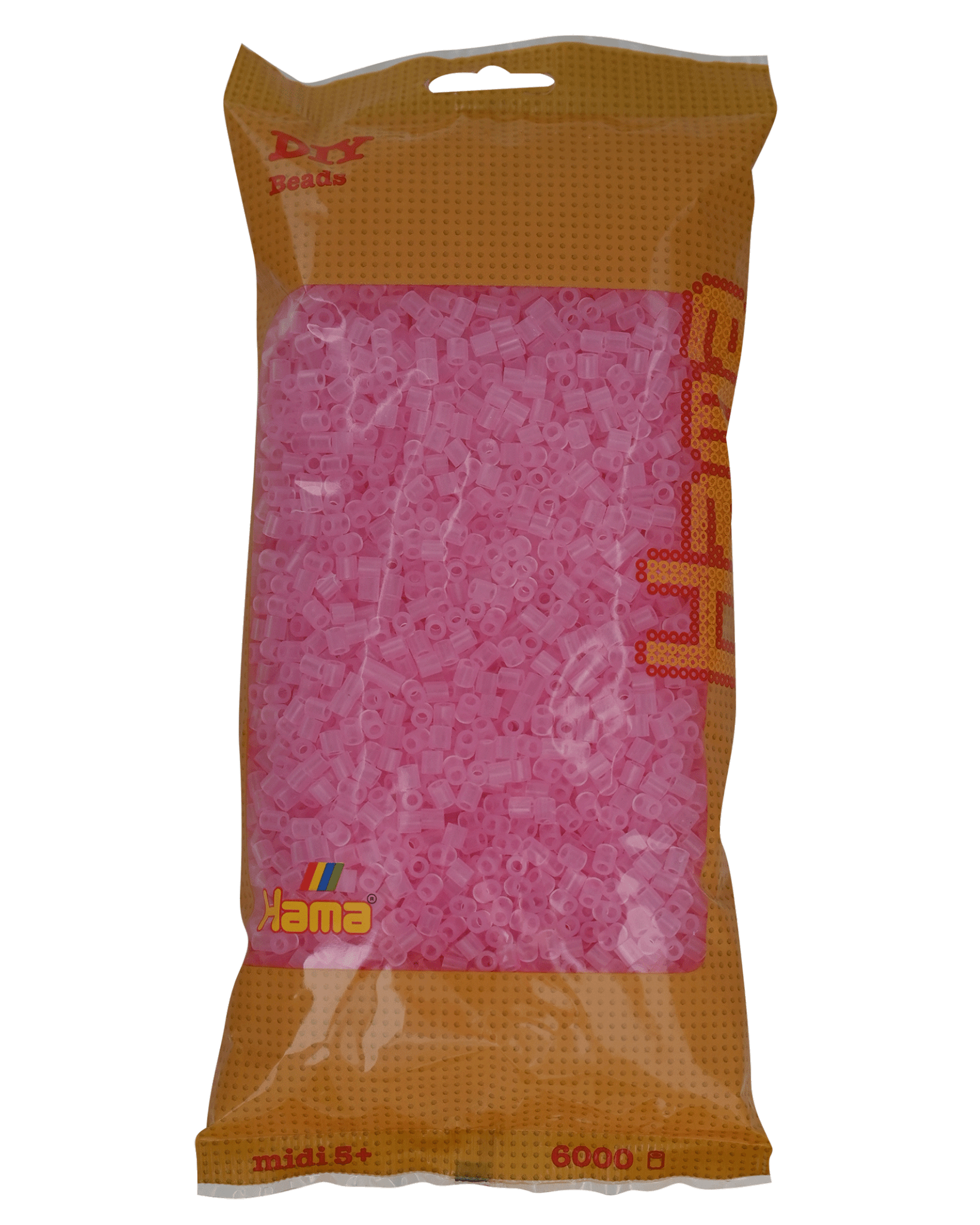 6000 Hama Midi Bügelperlen - Transparent - Pink von Spielzeughafen