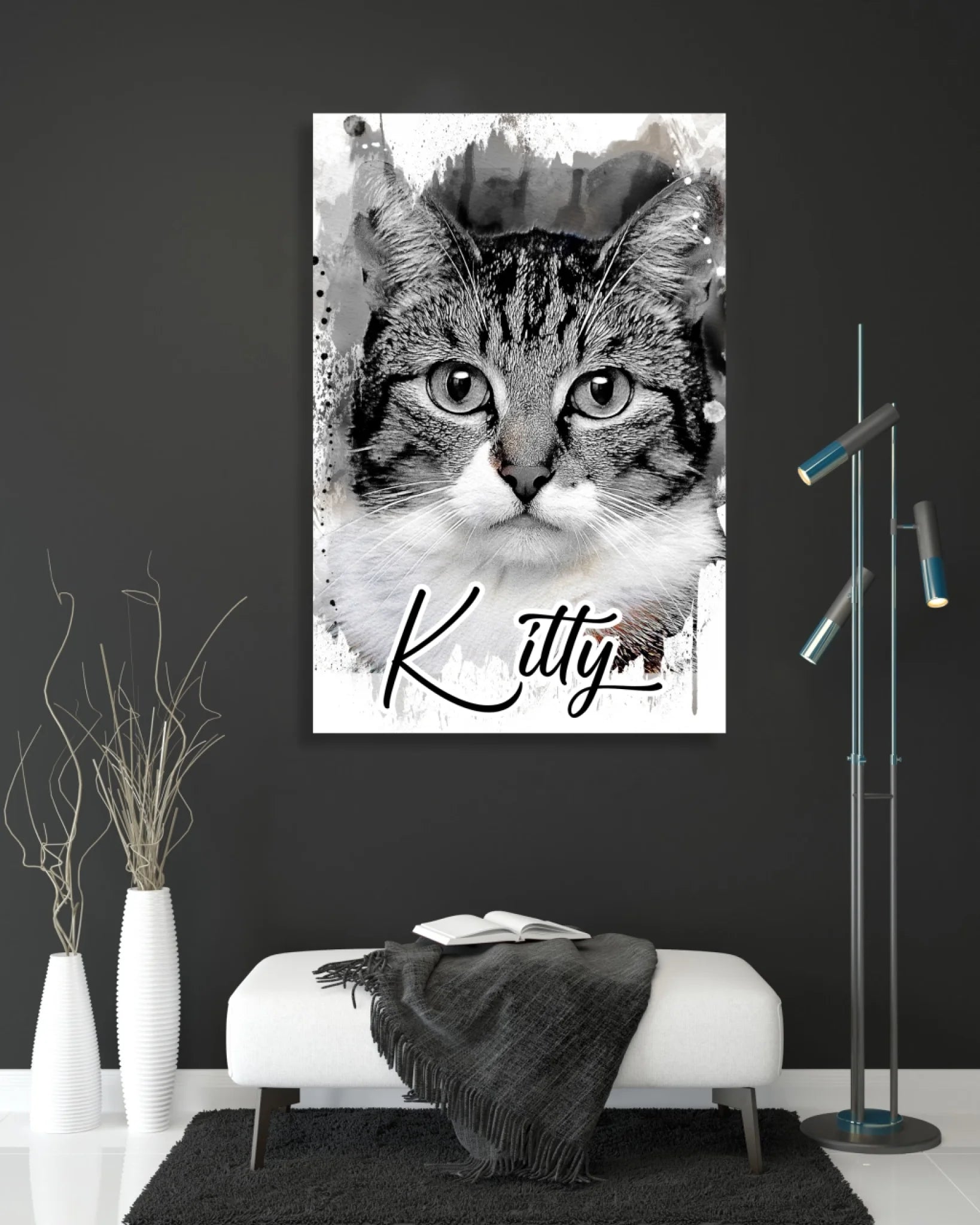 Spielzeughafen_Aquarell_Personalisierungen_Beispiel_1Tier_Wohnzimmer_Katze