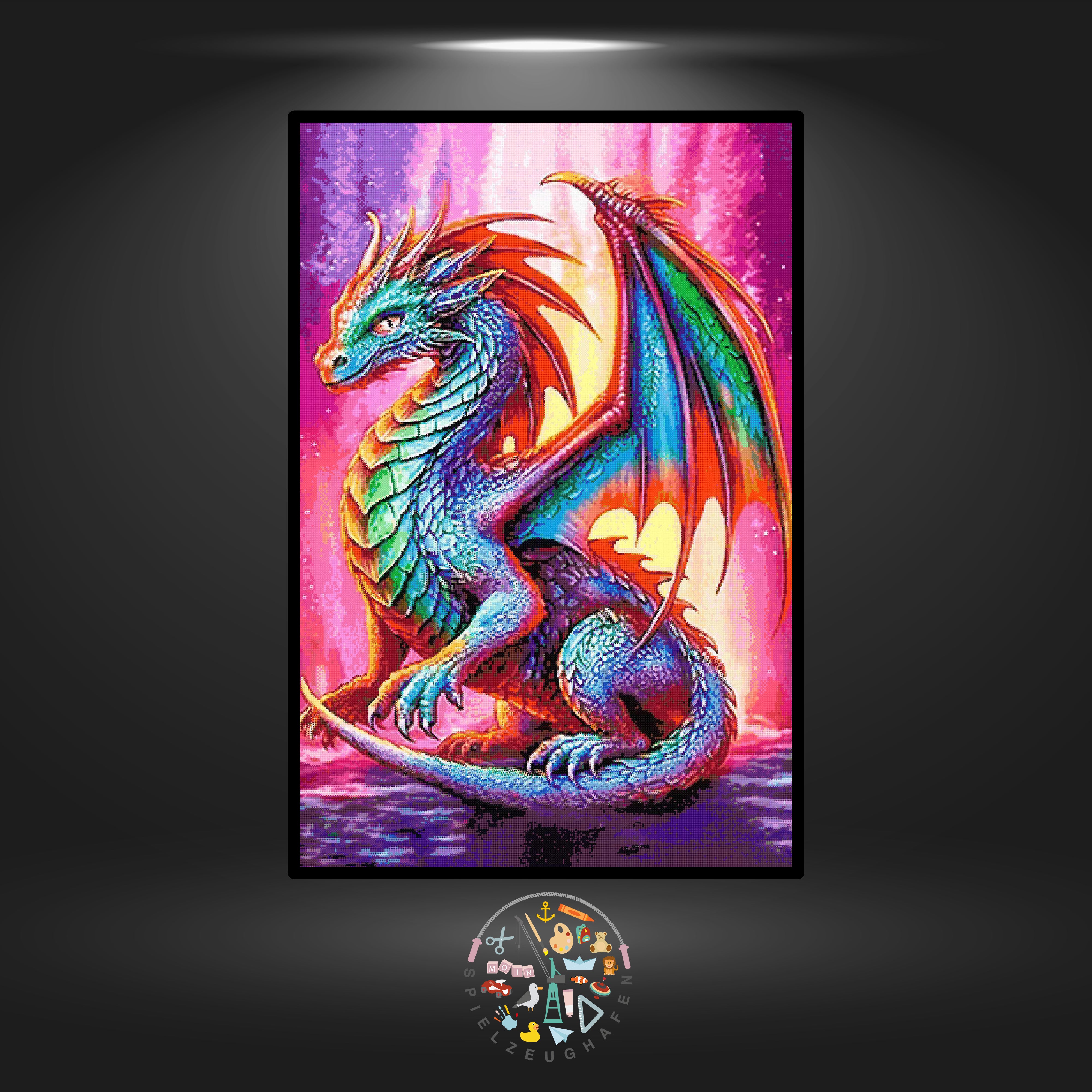 Drache 'Dragos' - Strass rund