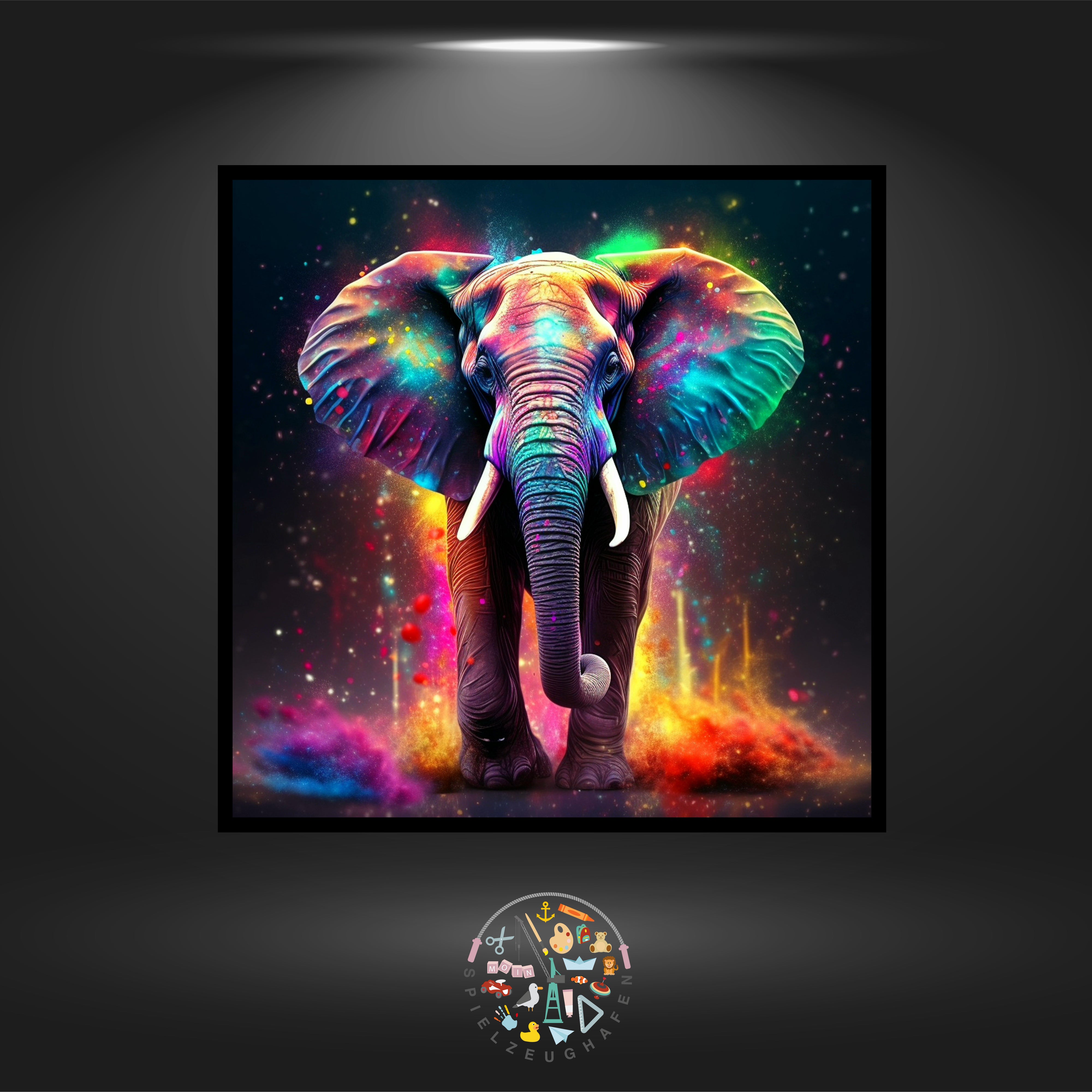 Elefant 'Rainbow' - Strass rund