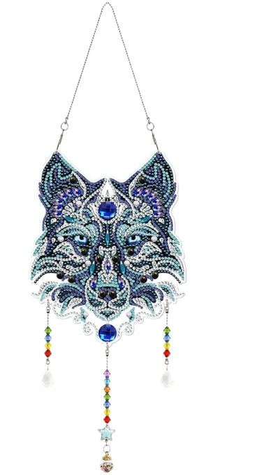 Diamond Painting Fensterbild 'Wolf' (4)