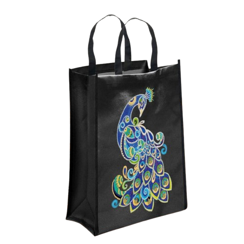 Diamond Painting Tasche 'Pfau' (31)