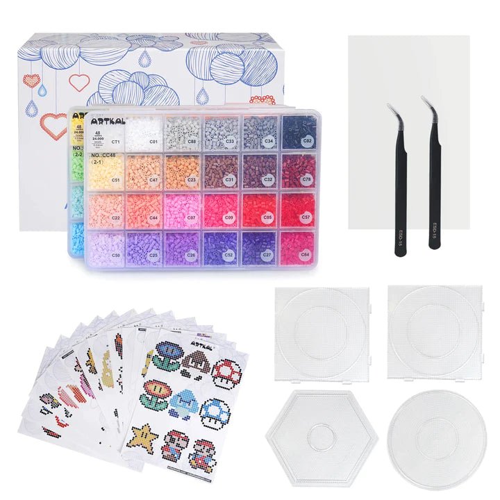 Artkal C 2,6mm Bügelperlen Starter - Set, 48 farben von Spielzeughafen