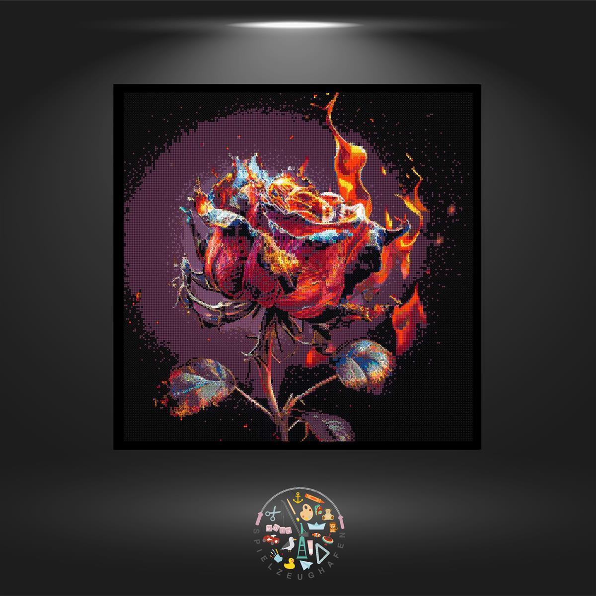 Burning Rose - Strass / Rhinestone von Spielzeughafen