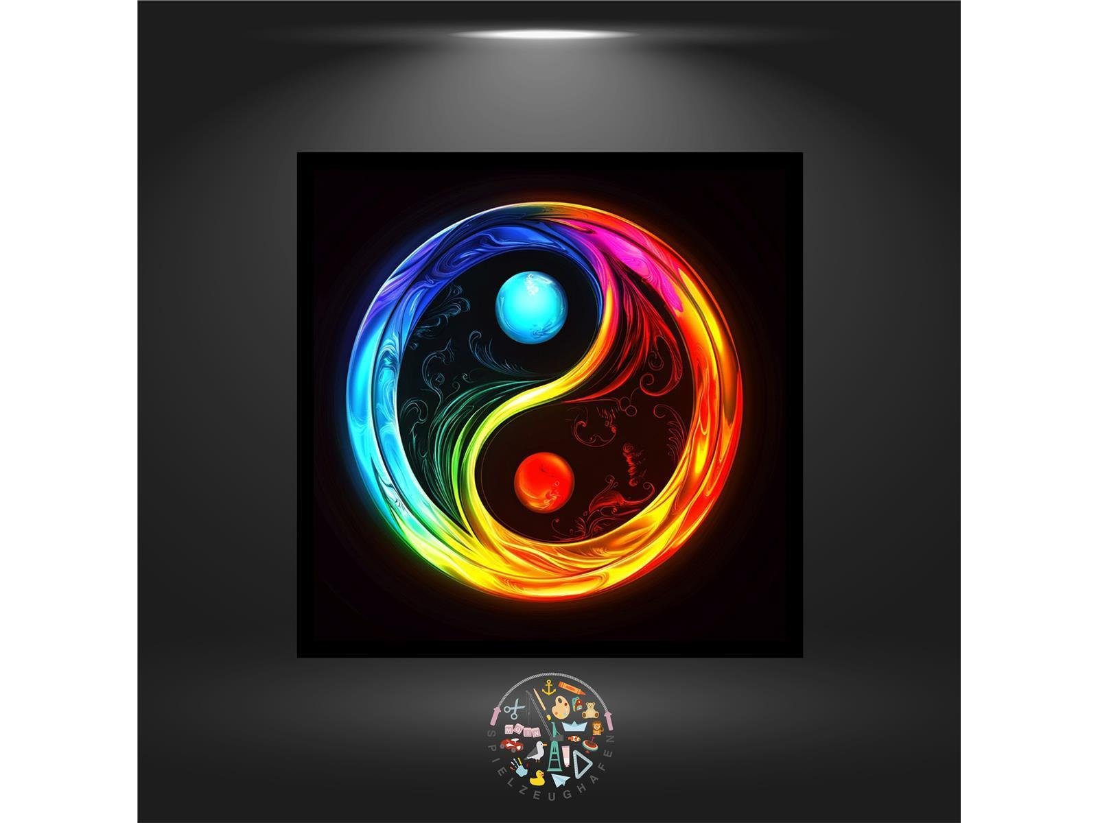 Colorful Yin Yang - Quadratisch von Spielzeughafen