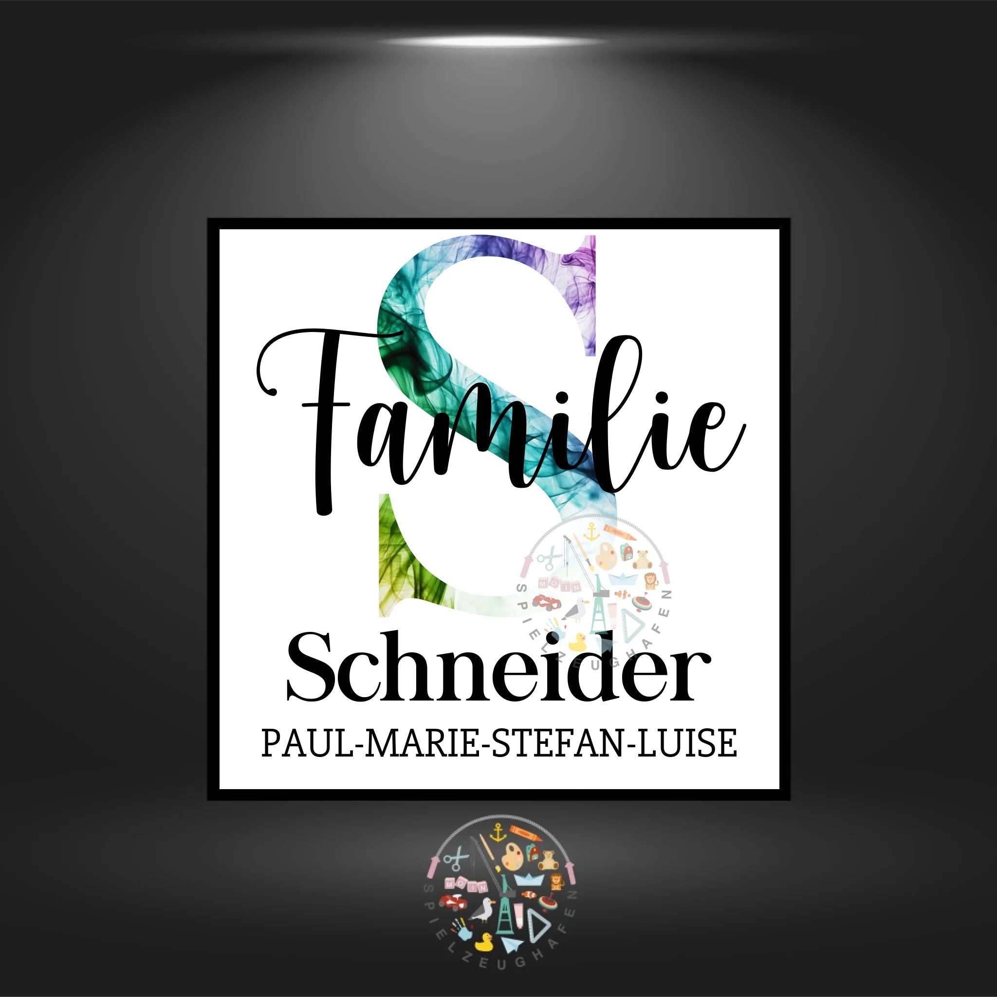 Dein Familienname als Diamond Painting von Spielzeughafen