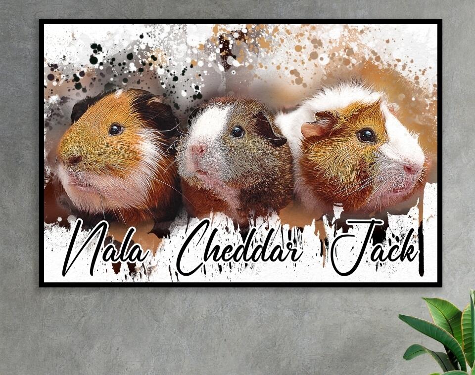 Dein Liebling - als Aquarell Diamond Painting (eckige Steine) von Spielzeughafen