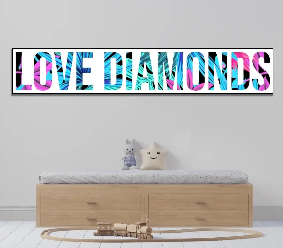 Dein Wunschname als Diamond Painting in eckig oder Strass ( rund ) von Spielzeughafen