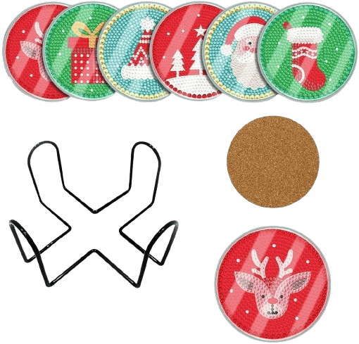 Diamond Painting Untersetzer 'Weihnachten' (8) von Spielzeughafen