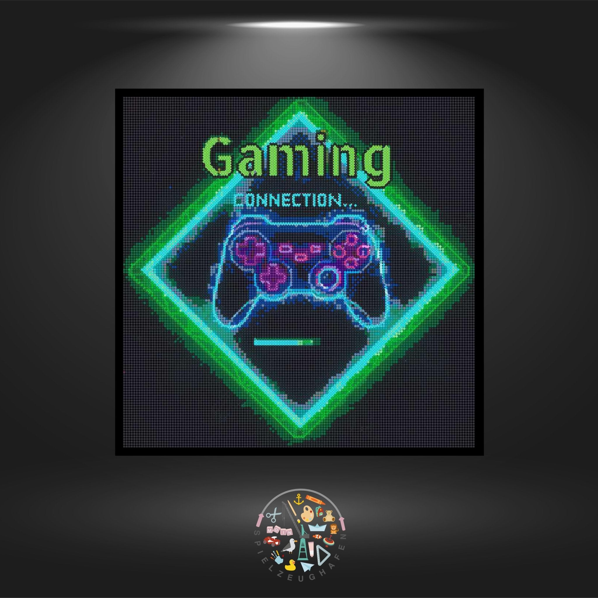 Gaming green - Strass rund von Spielzeughafen