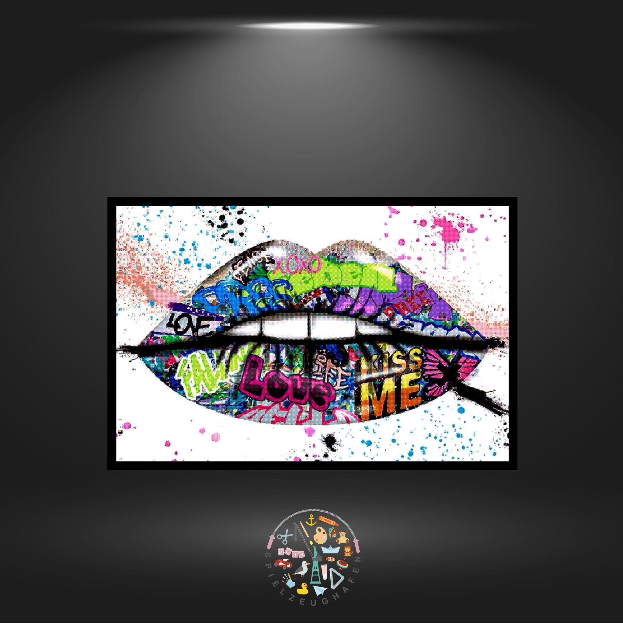 Graffiti Lips' - Strass / Rhinestone von Spielzeughafen
