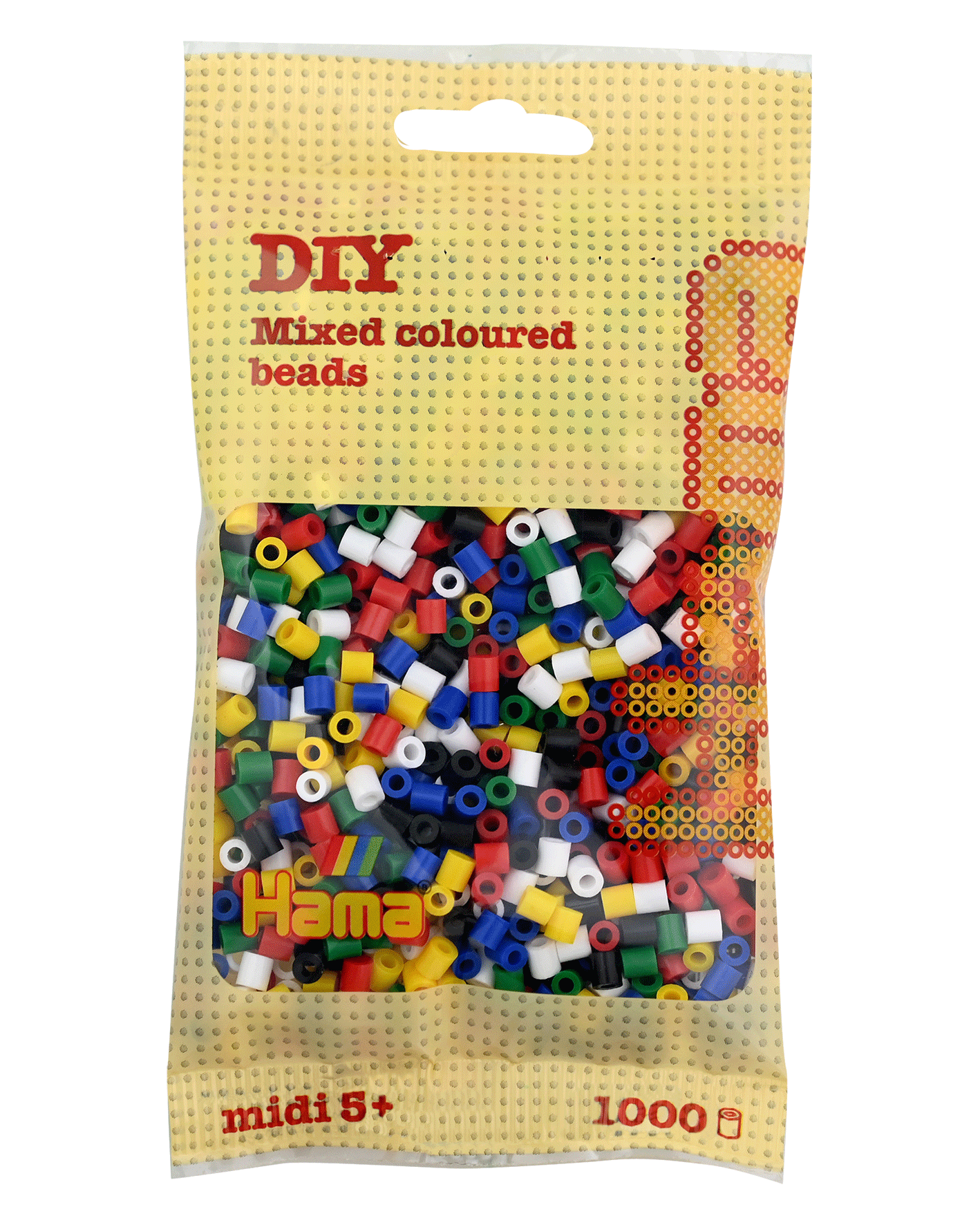 Hama Bügelperlen – Mischung 01, 03, 05, 08, 10, 18, Midi 5 mm (1000 Stk) von Spielzeughafen