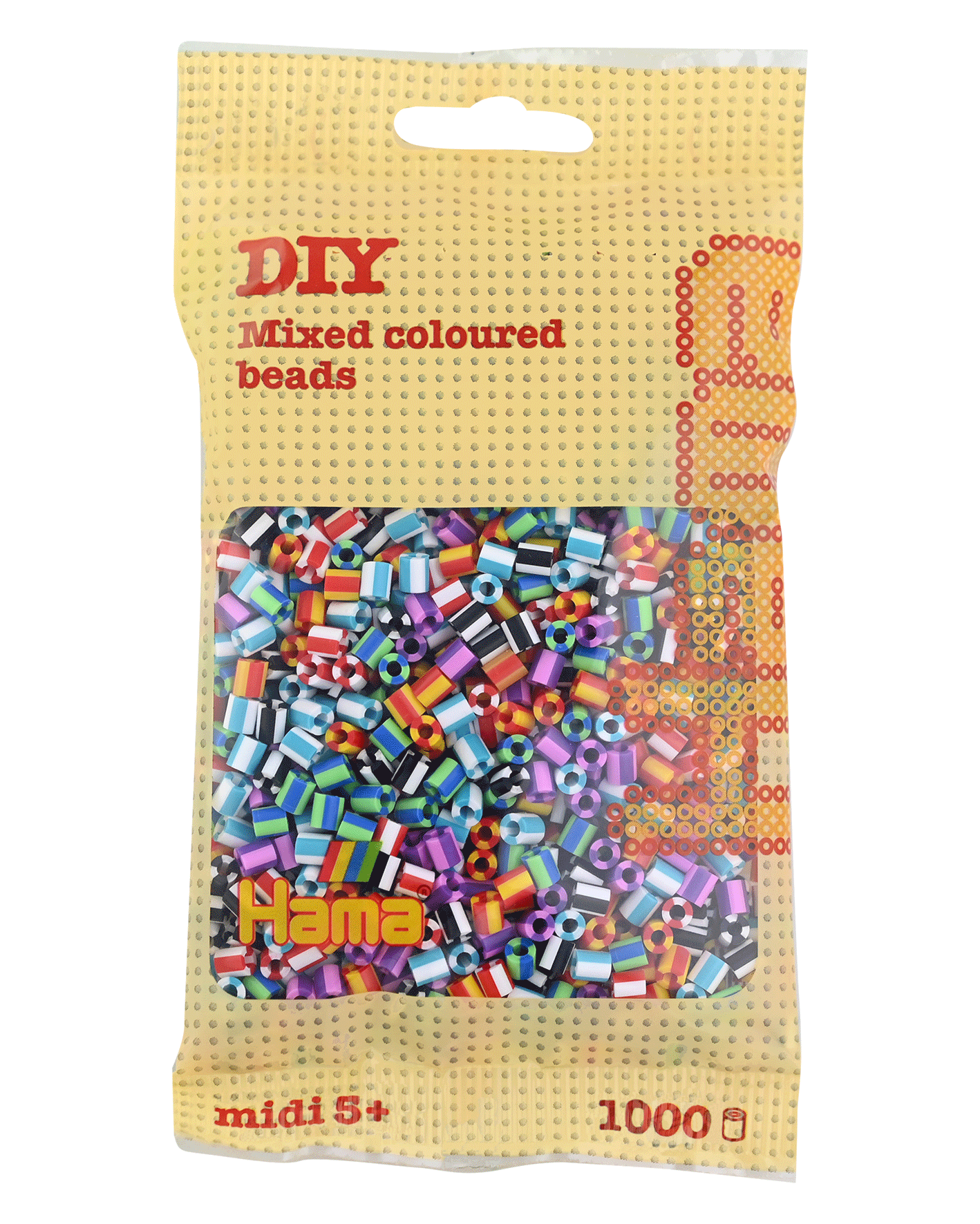 Hama Bügelperlen – Mix 90 gestreift, Midi 5 mm (1000 Stk) von Spielzeughafen