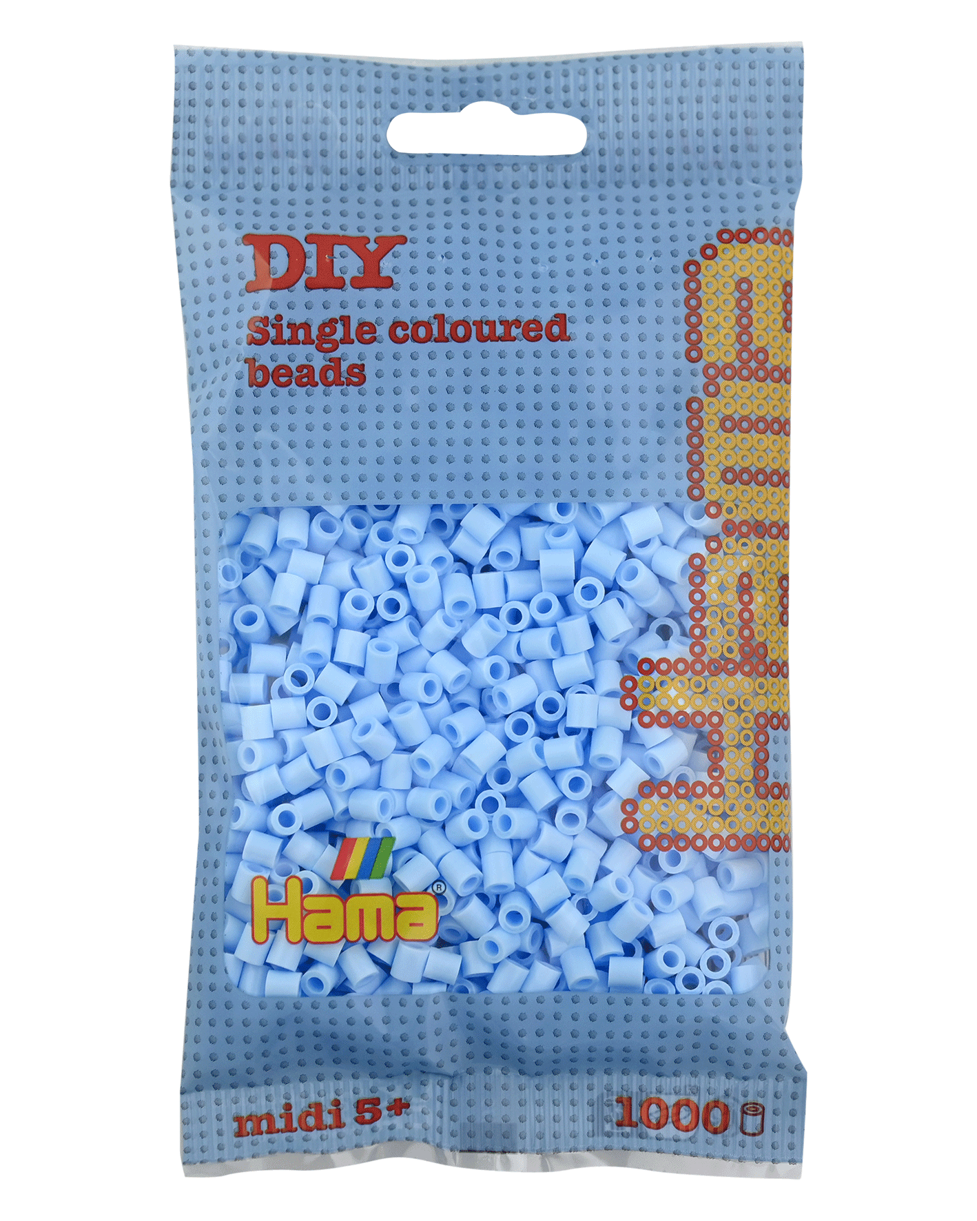 Hama Bügelperlen – Pastell - Eisblau, Midi 5 mm (1000 Stk) von Spielzeughafen