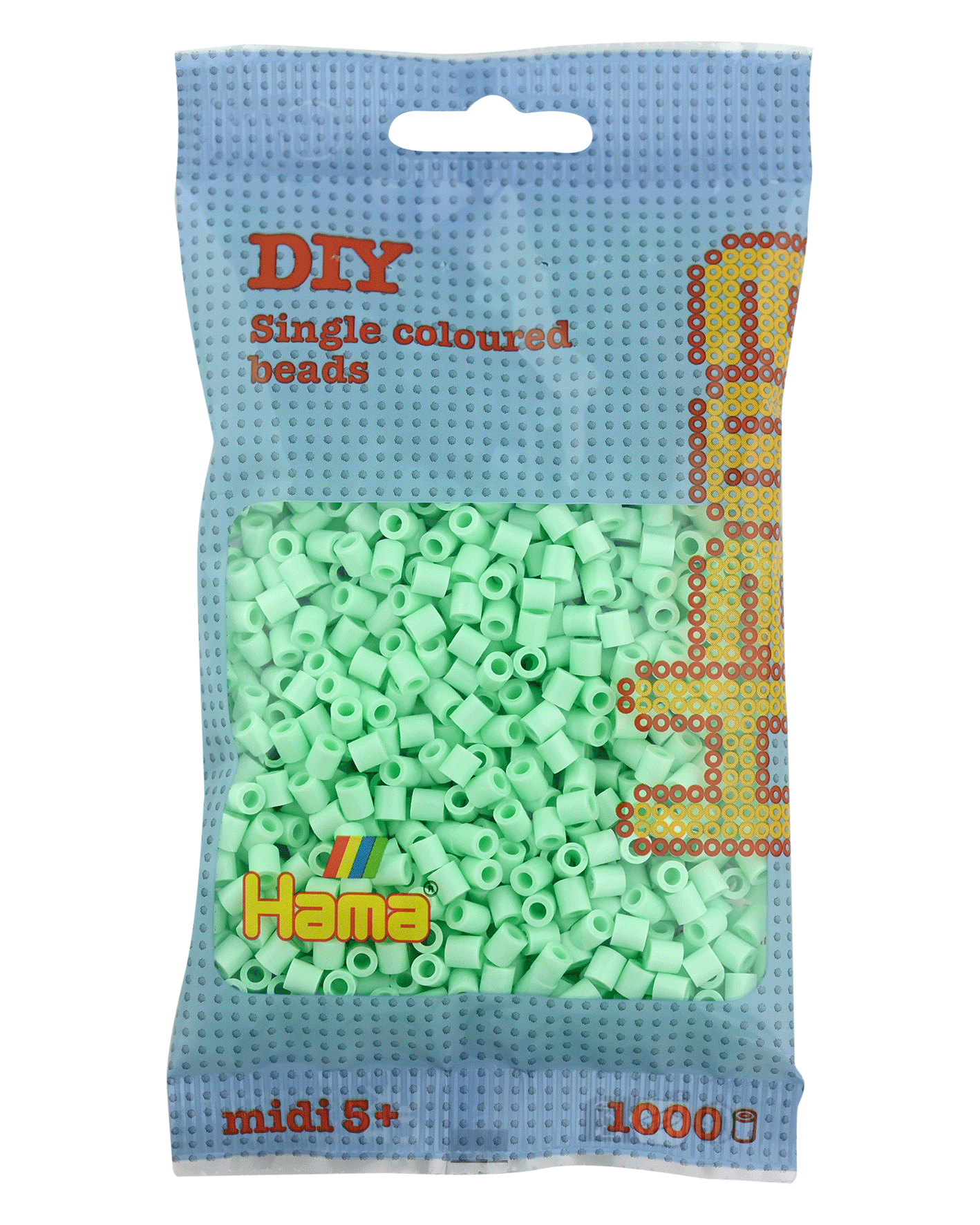 Hama Bügelperlen – Pastell - Mint, Midi 5 mm (1000 Stk) von Spielzeughafen