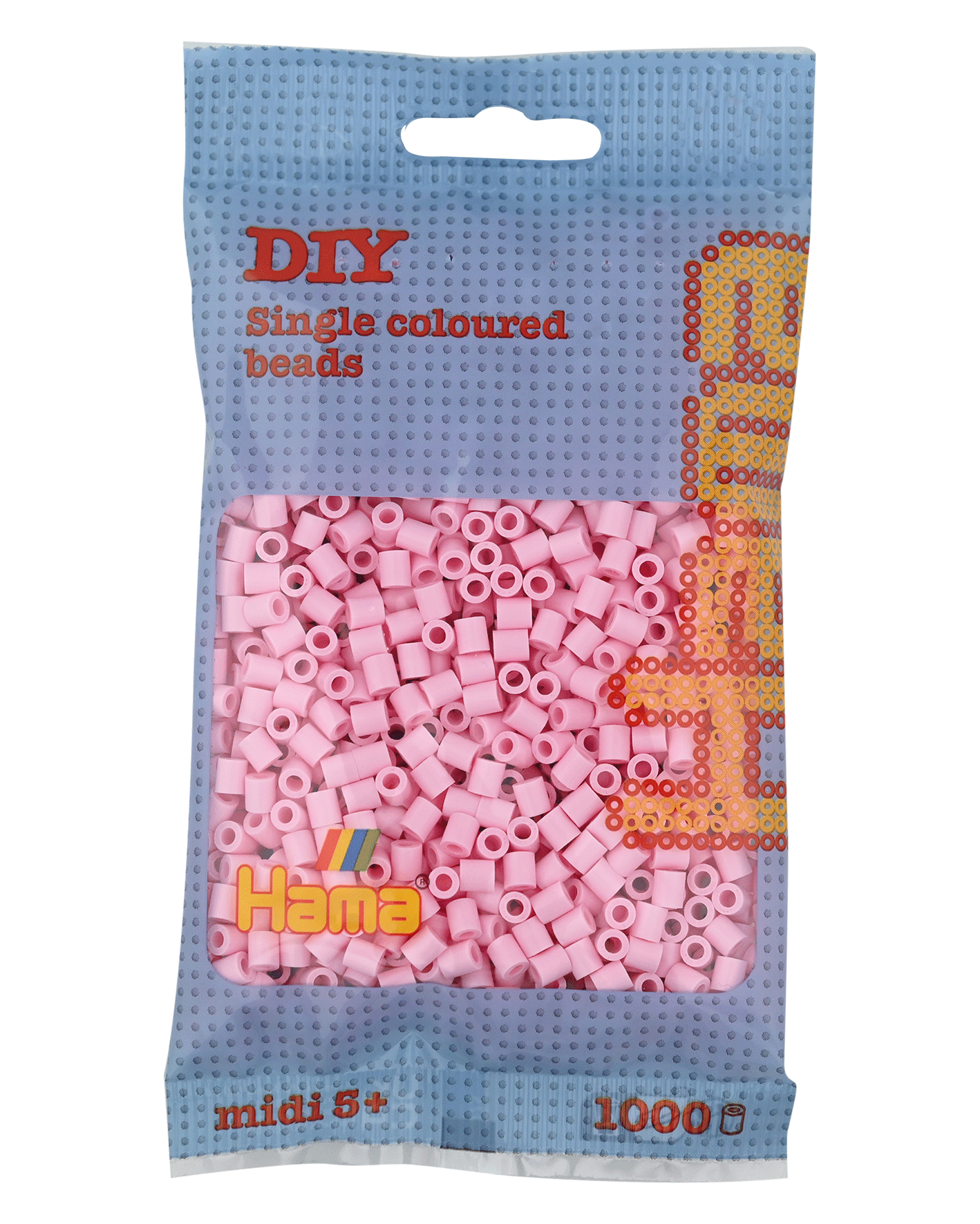 Hama Bügelperlen – Pastell - Rosé, Midi 5 mm (1000 Stk) von Spielzeughafen