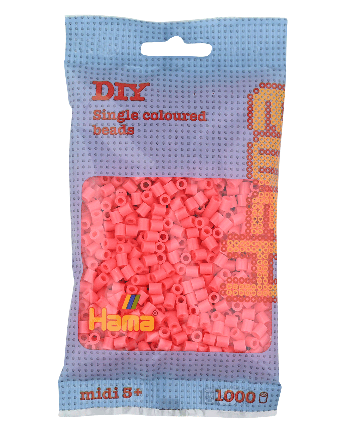 Hama Bügelperlen – Pastell - Rot, Midi 5 mm (1000 Stk) von Spielzeughafen