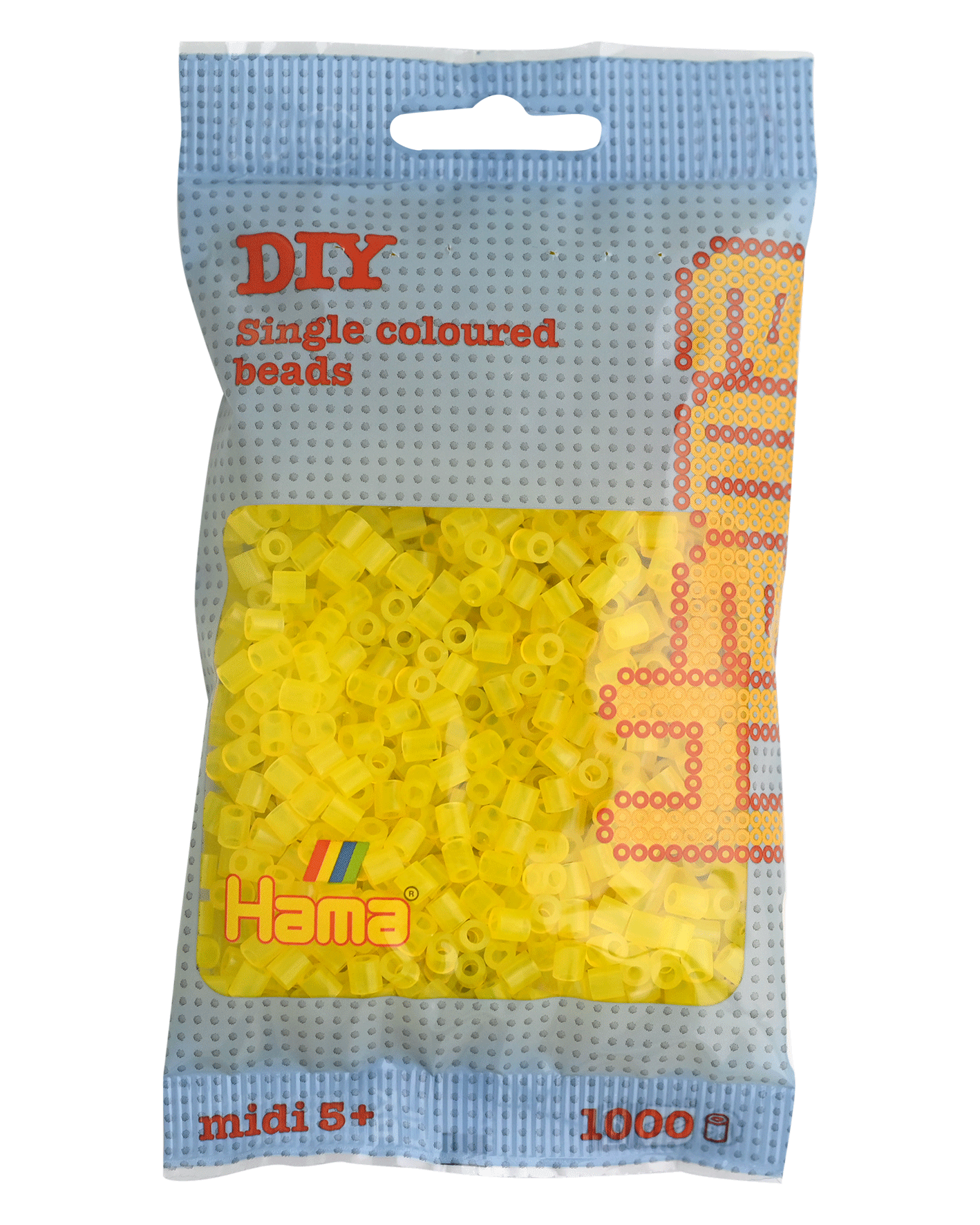 Hama Bügelperlen – Transparent - Gelb, Midi 5 mm (1000 Stk) von Spielzeughafen