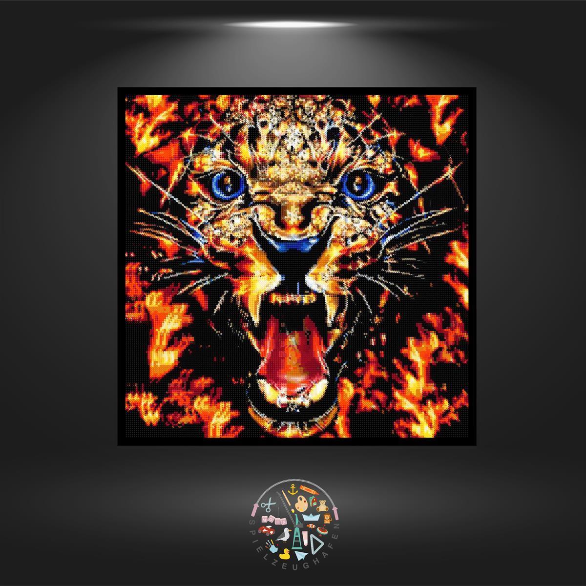 Leopard 'Azzar - Fire' - Strass / Rhinestone von Spielzeughafen