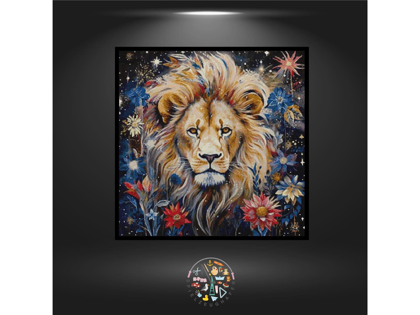 Löwe 'Flowerpower' - Quadratisch mit AB von Spielzeughafen