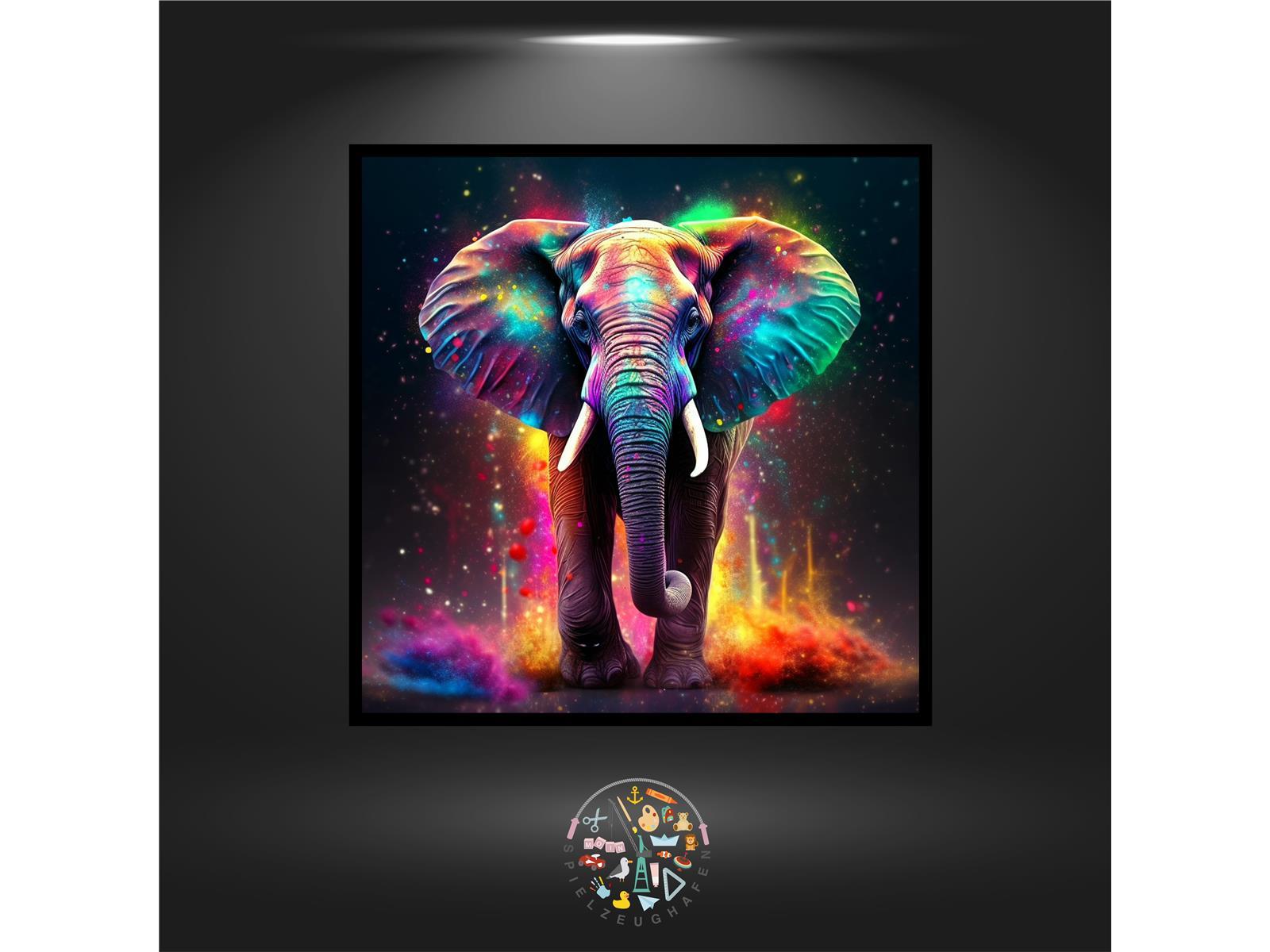 Elefant 'Rainbow' - Strass rund