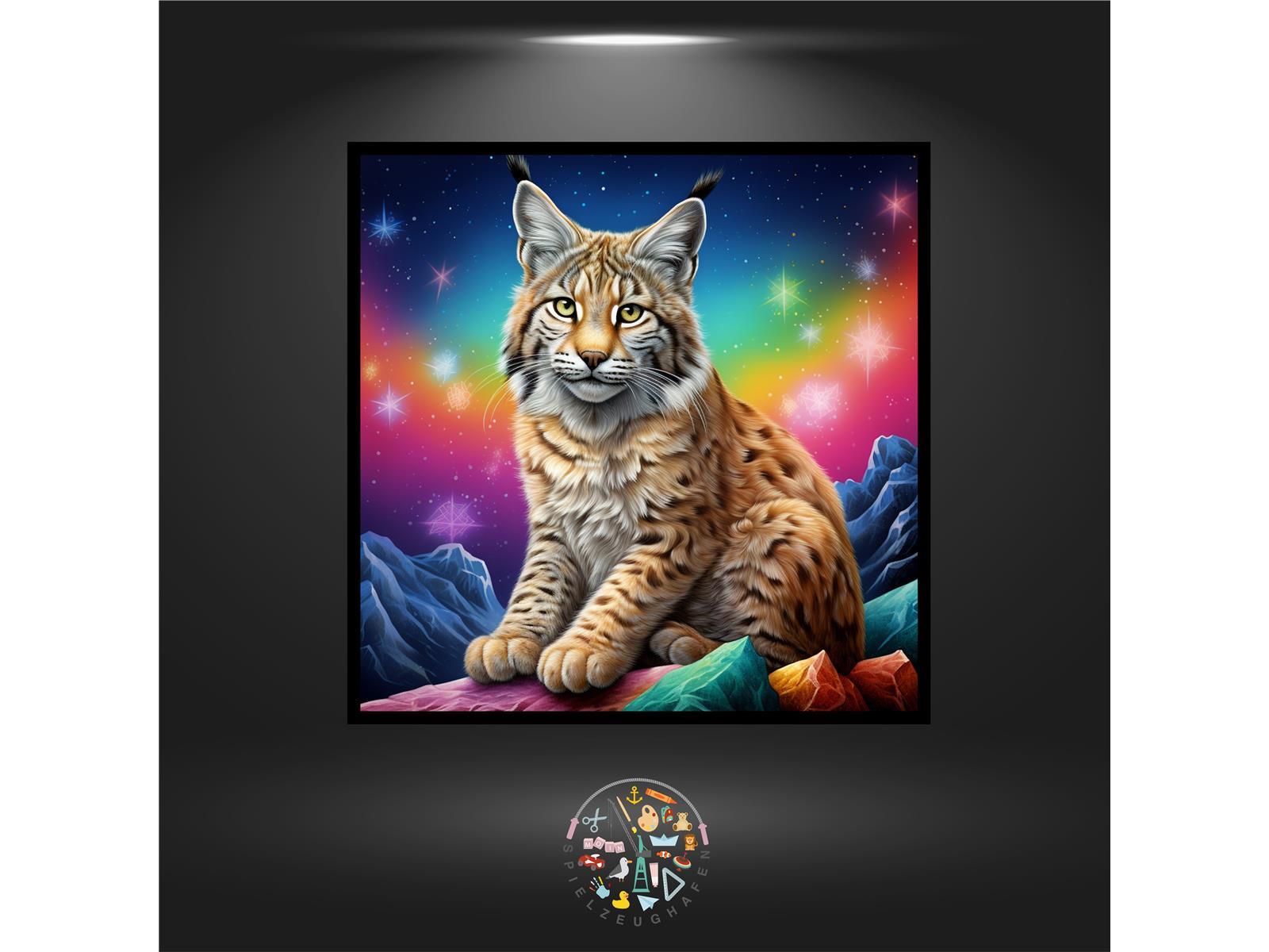 Luchs 'Rainbow' - Strass rund