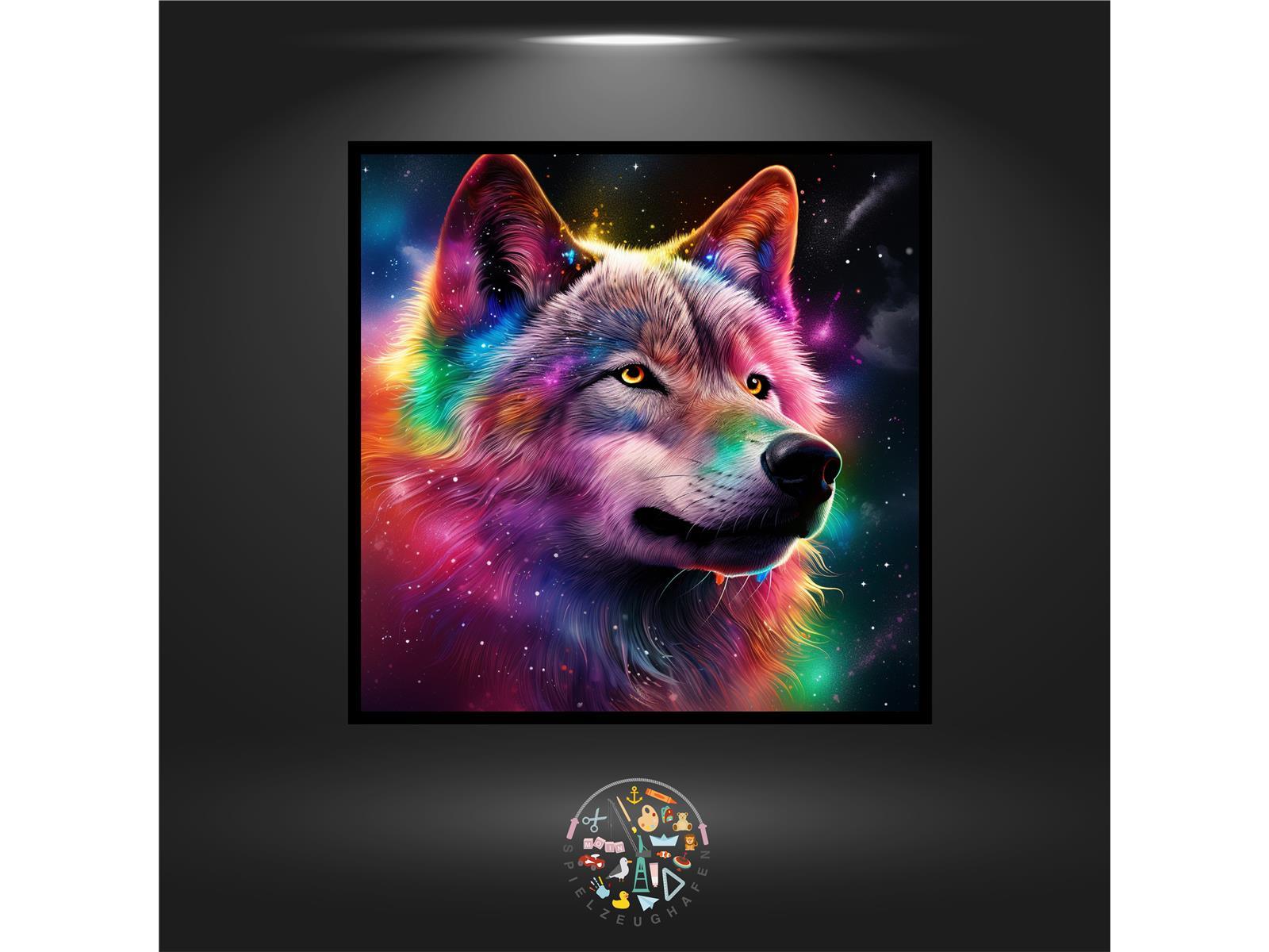 Wolf 'Rainbow' - Quadratisch mit AB