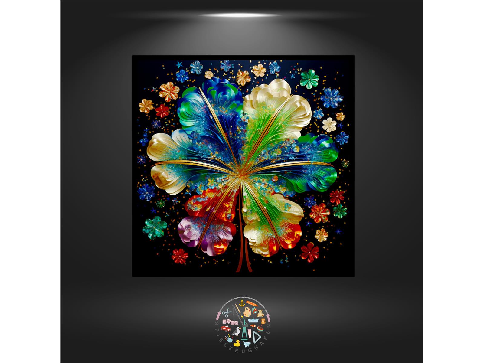 Flower of dreams - Quadratisch mit AB und Strass