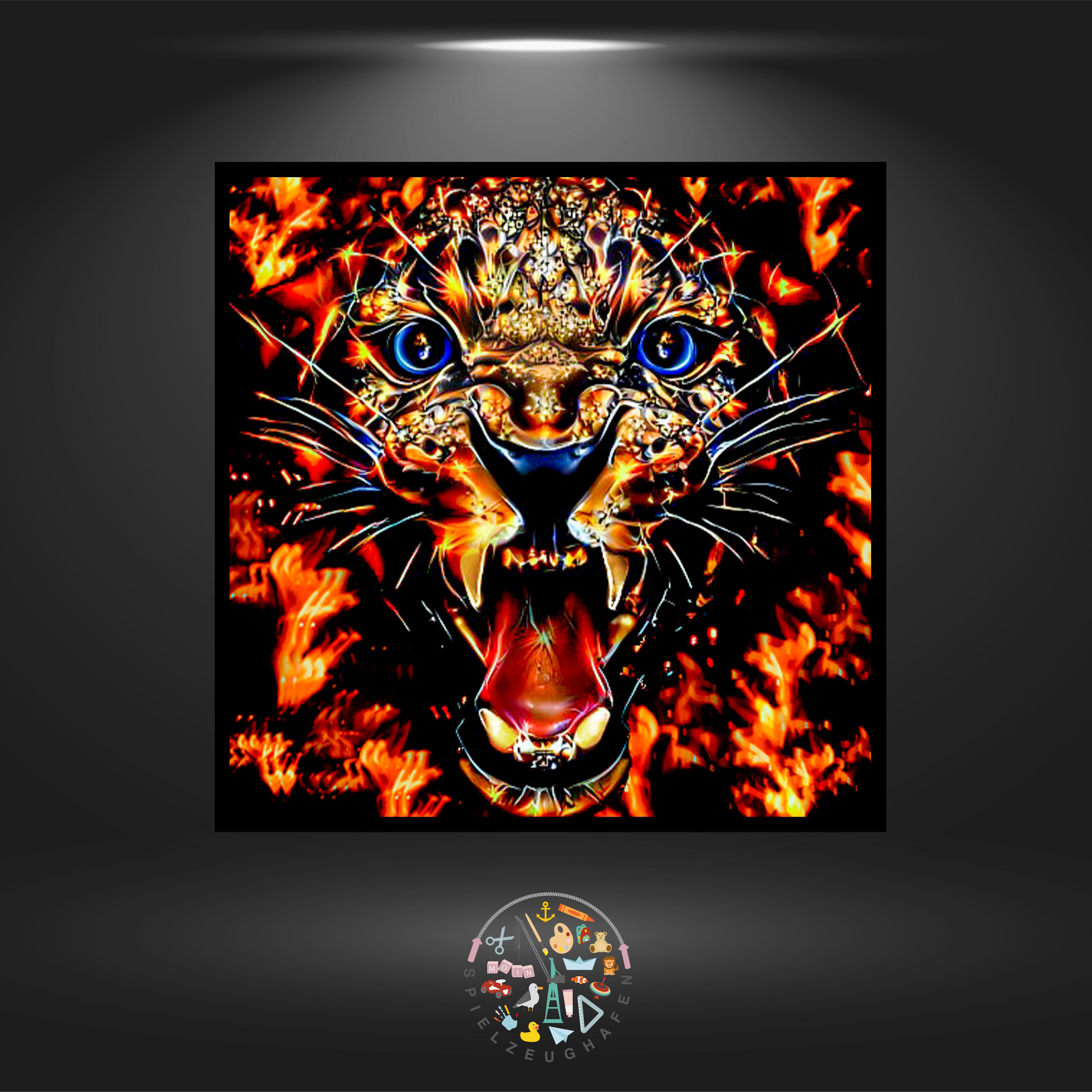 Leopard  'Azzar - Fire' - Quadratisch mit AB