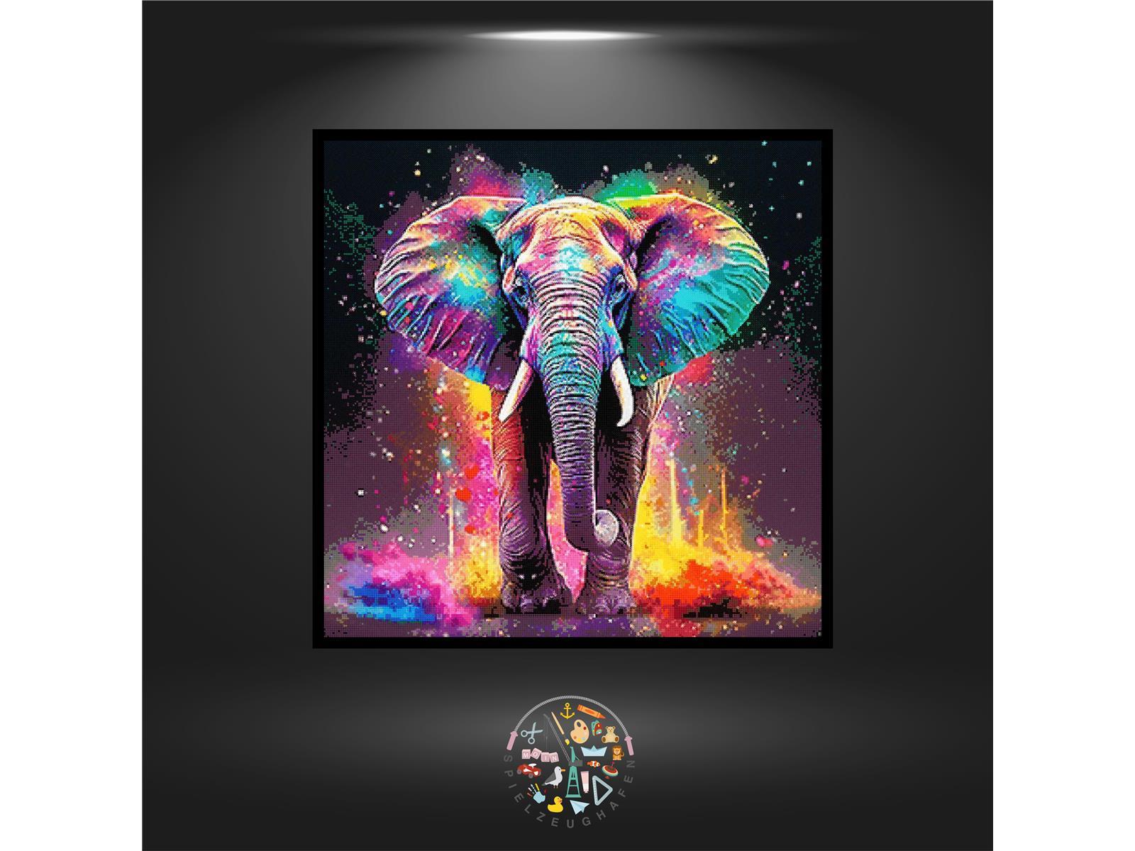 Elefant 'Rainbow' - Strass rund