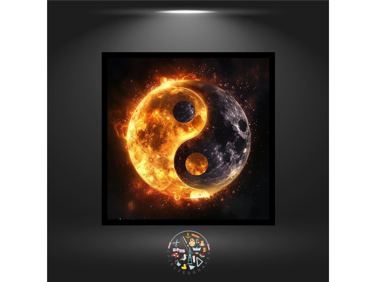 Yin Yang Fire - Strass rund