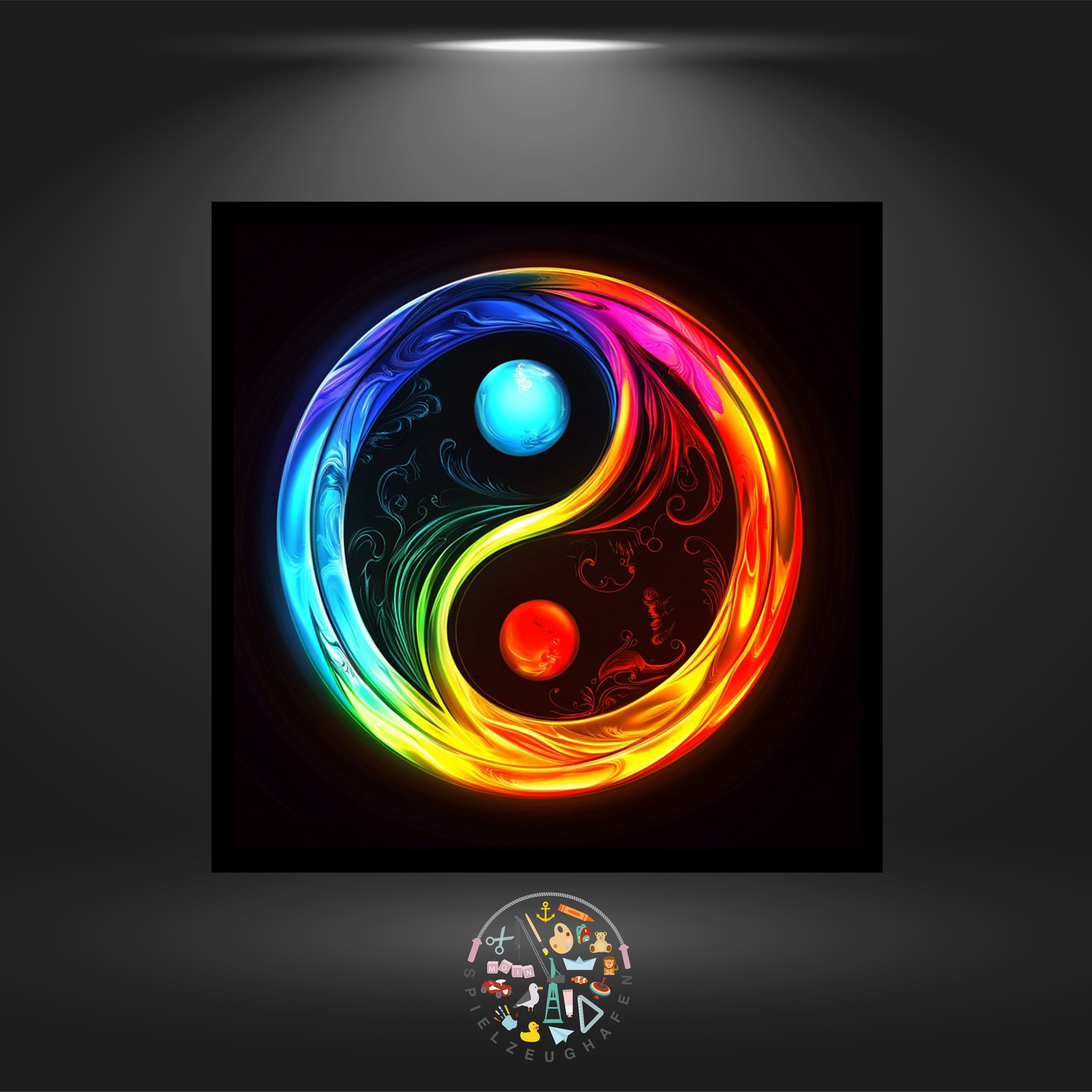 Colorful Yin Yang - Quadratisch