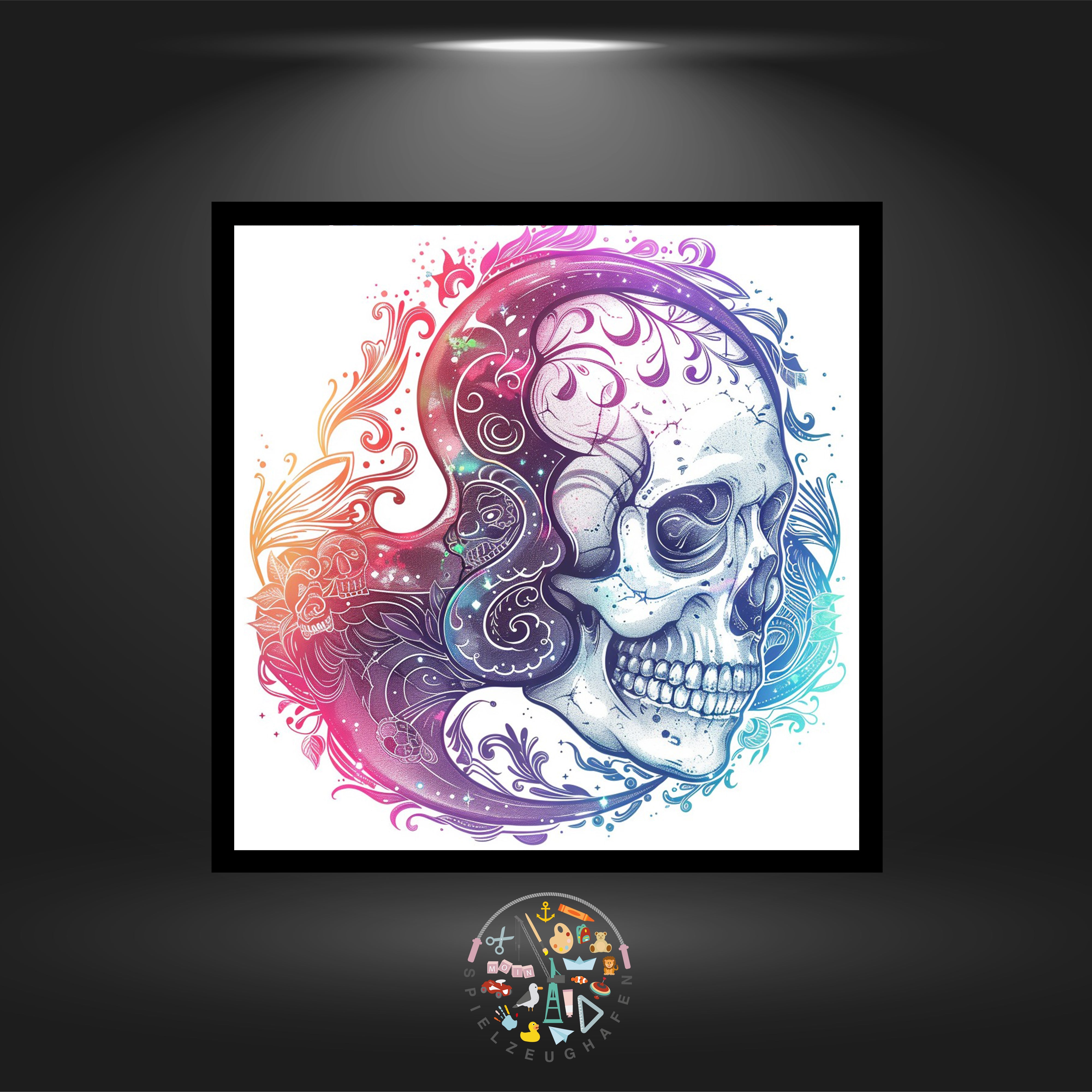 Skull Calvaria - Strass rund