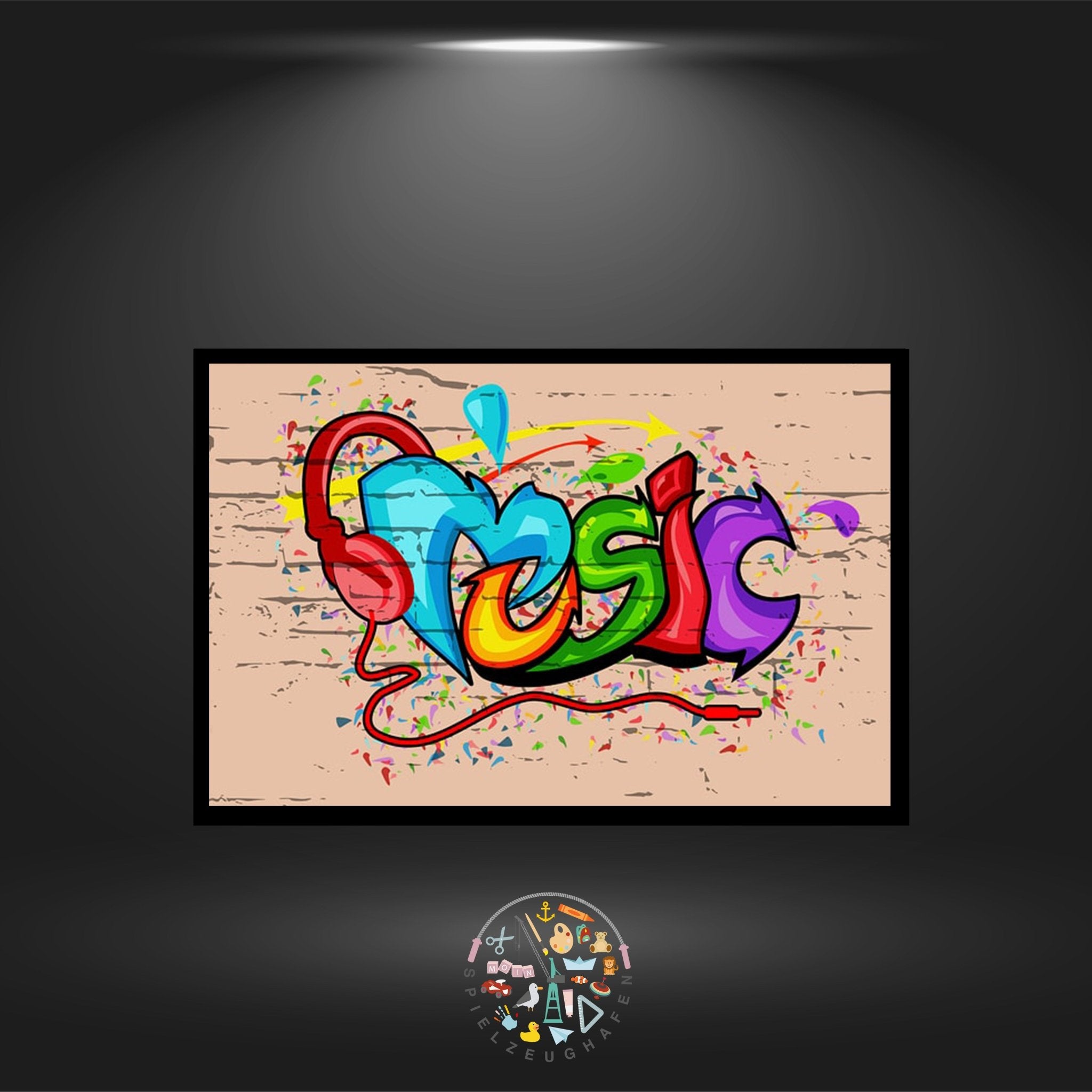'Musikgraffiti' - Strass / Rhinestone von Spielzeughafen
