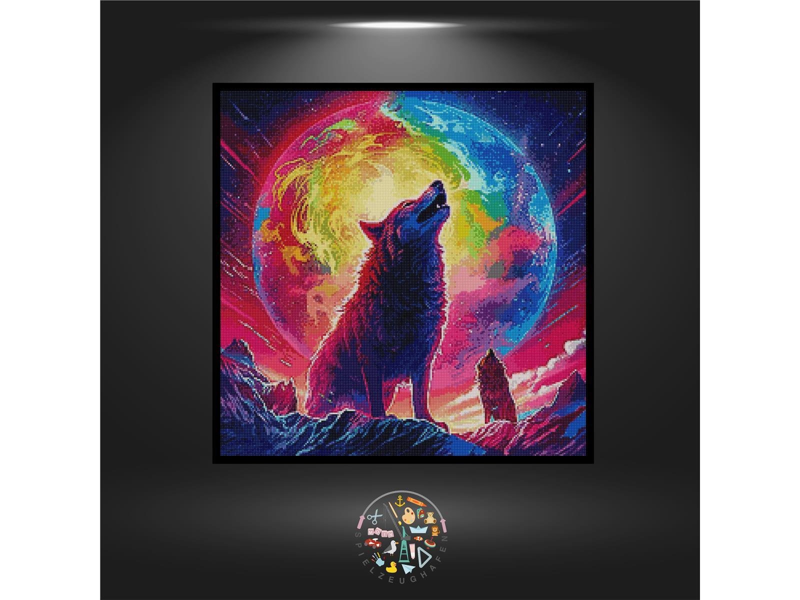 Rainbow moon - Quadratisch von Spielzeughafen