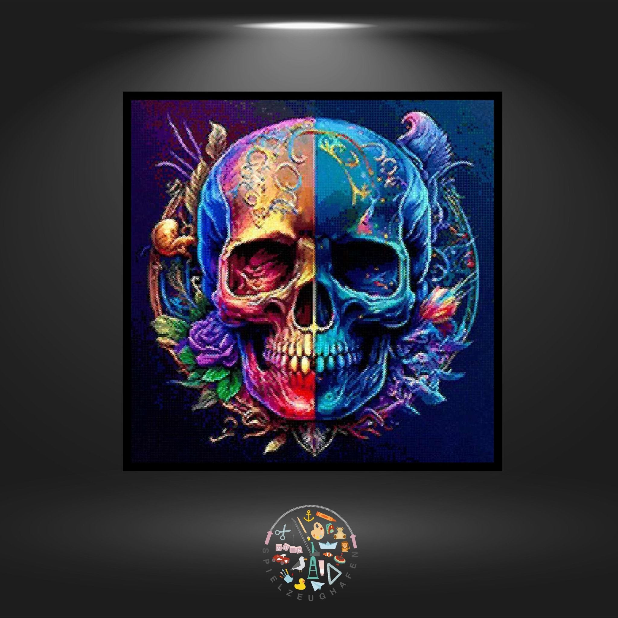 Rainbowskull - Bügelperlen von Spielzeughafen