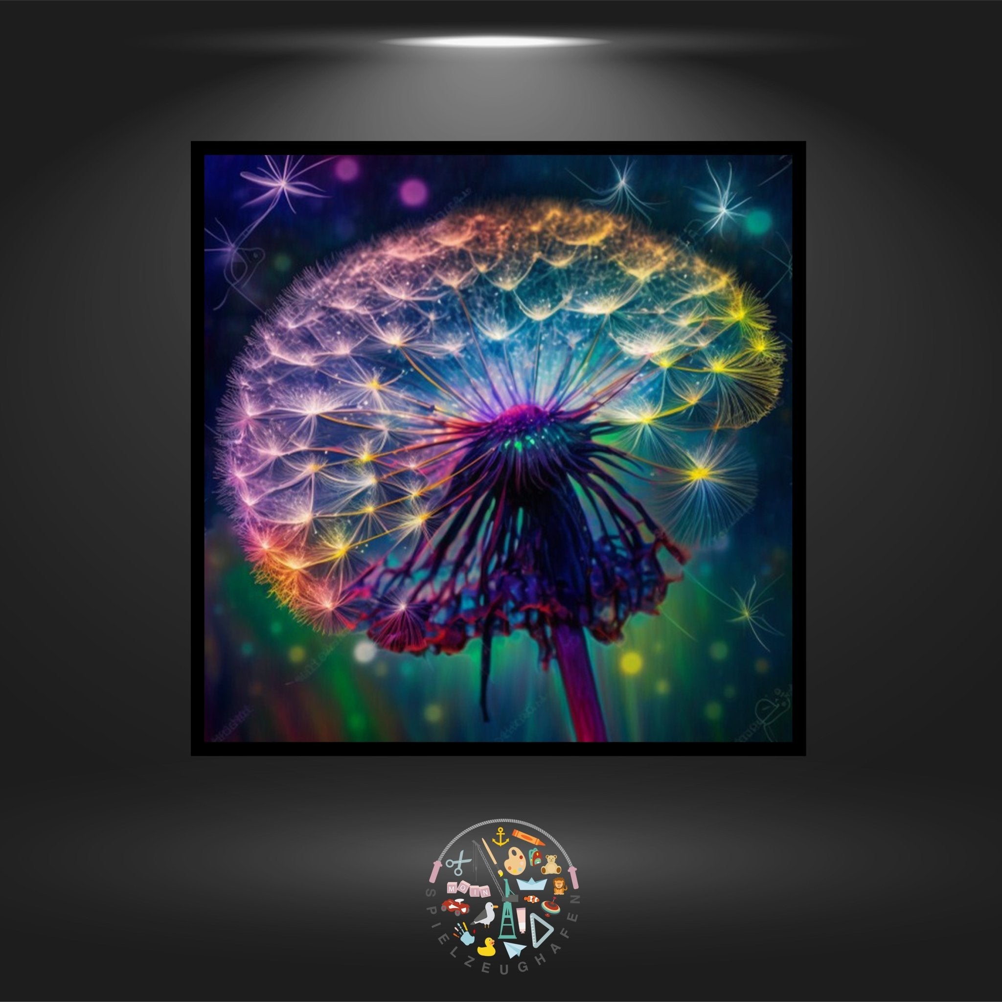 Regenbogen Pusteblume - Strass / Rhinestone von Spielzeughafen