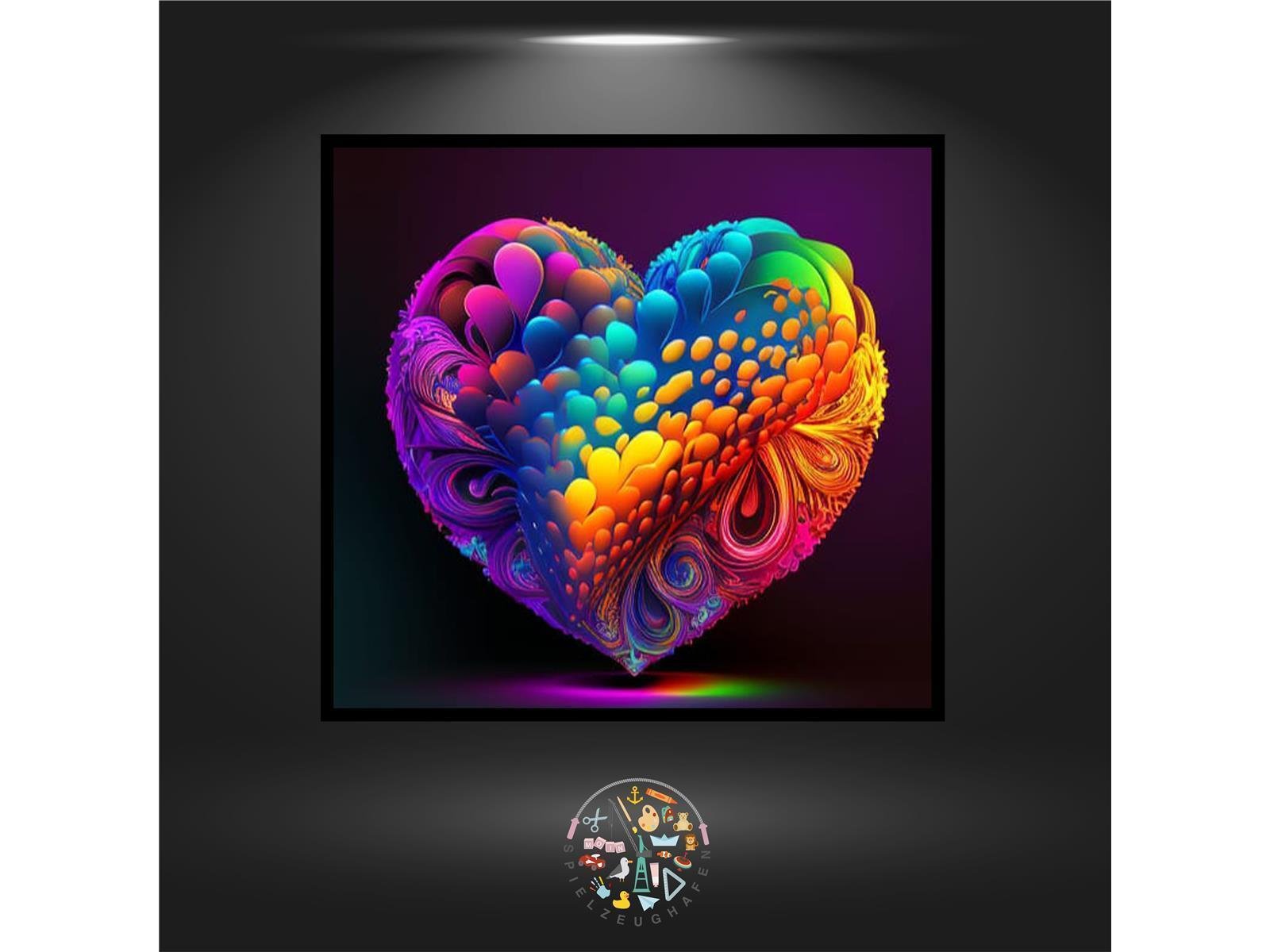 Regenbogenherz - Strass rund von Spielzeughafen